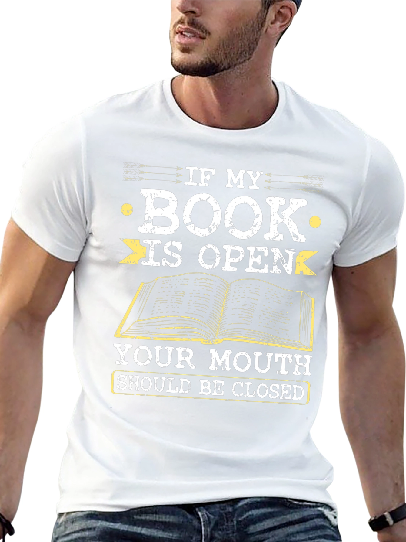 Black Book Lover's T-Shirt: If My Book Is Open view 13