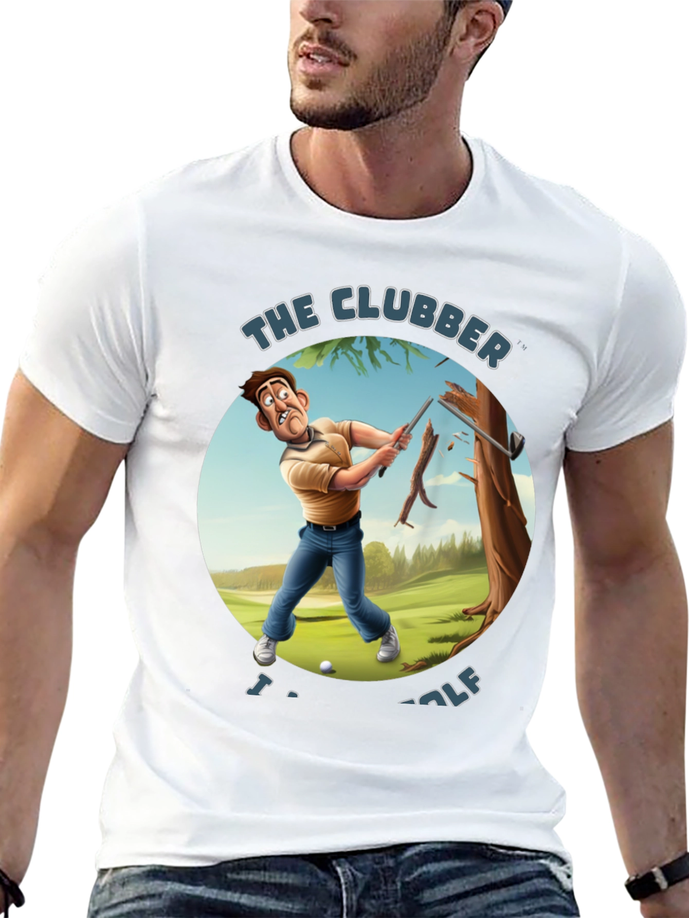 Black The Clubber Funny Golf T-Shirt view 13