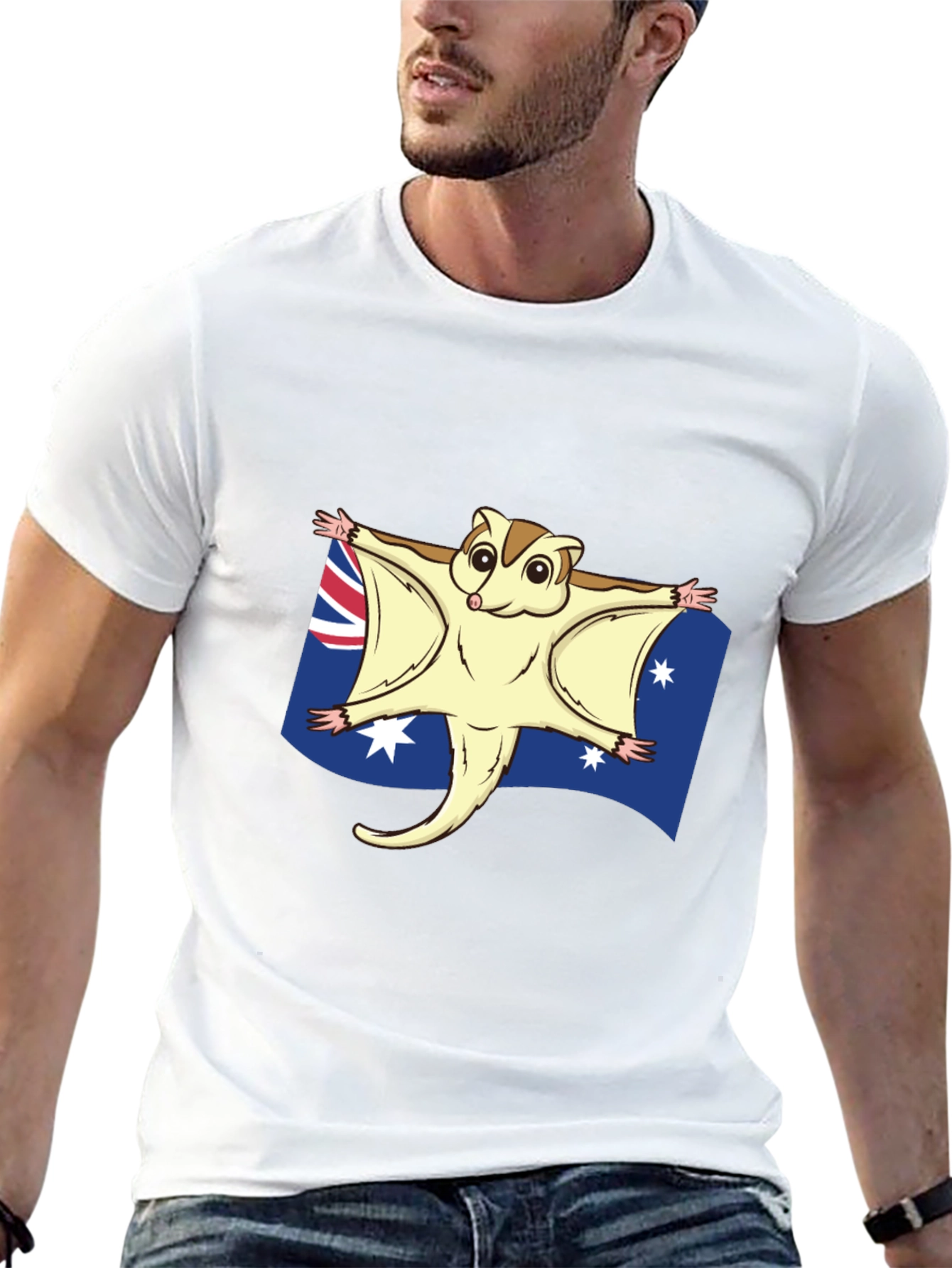 Black Australian Sugar Glider T-Shirt view 13