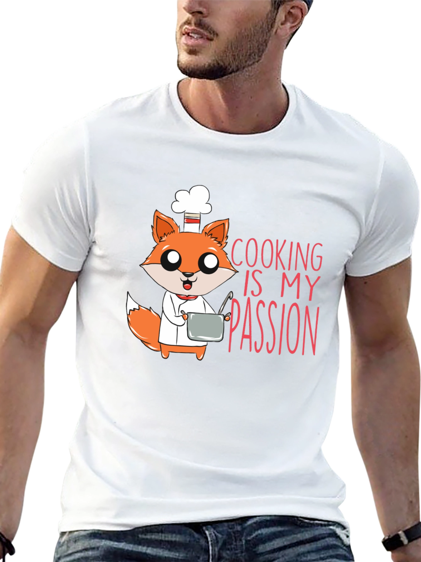 Black Chef Fox T-Shirt - Cooking Is My Passion view 13