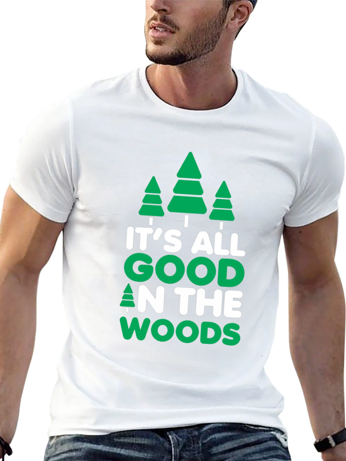 Black It's All Good in the Woods Graphic Tee view 13