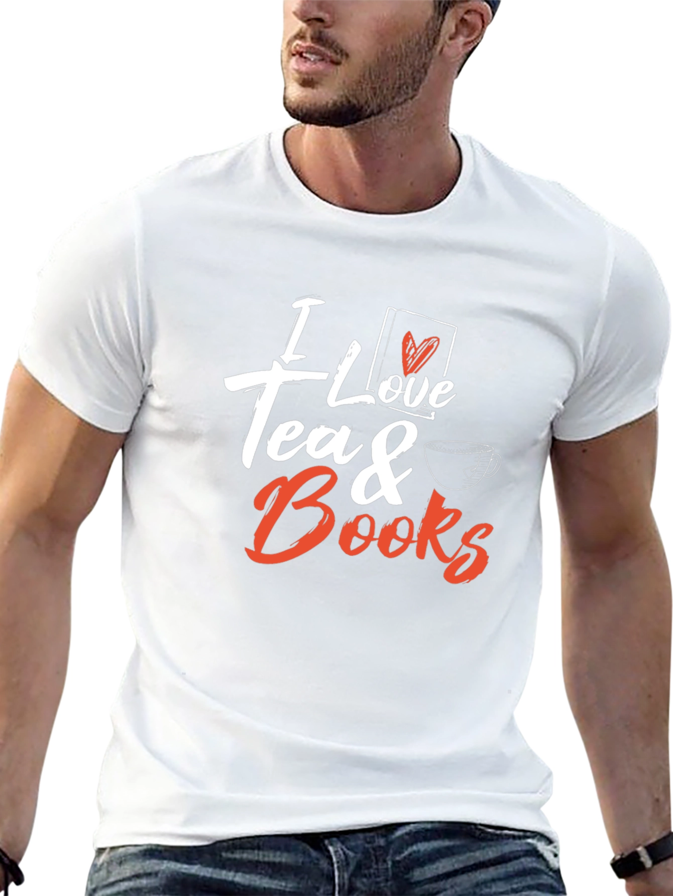 Black I Love Tea & Books Graphic T-Shirt view 13