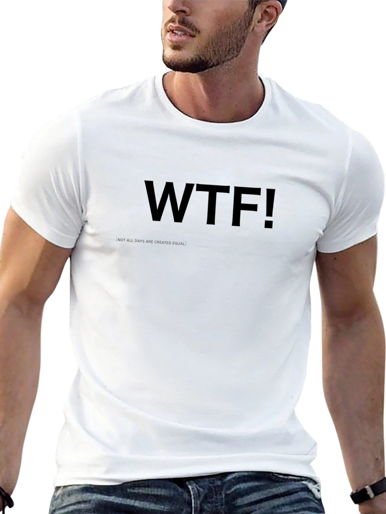 Black WTF! Graphic T-Shirt - Bold Statement Tee view 13