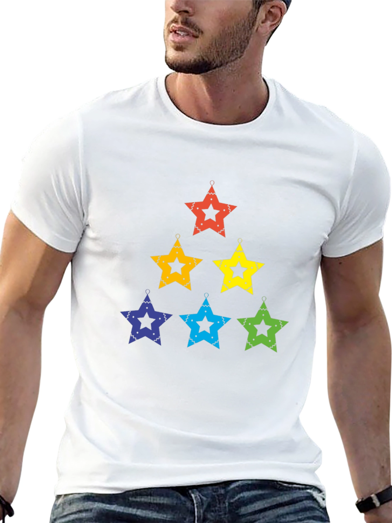 Black Rainbow Star T-Shirt view 13