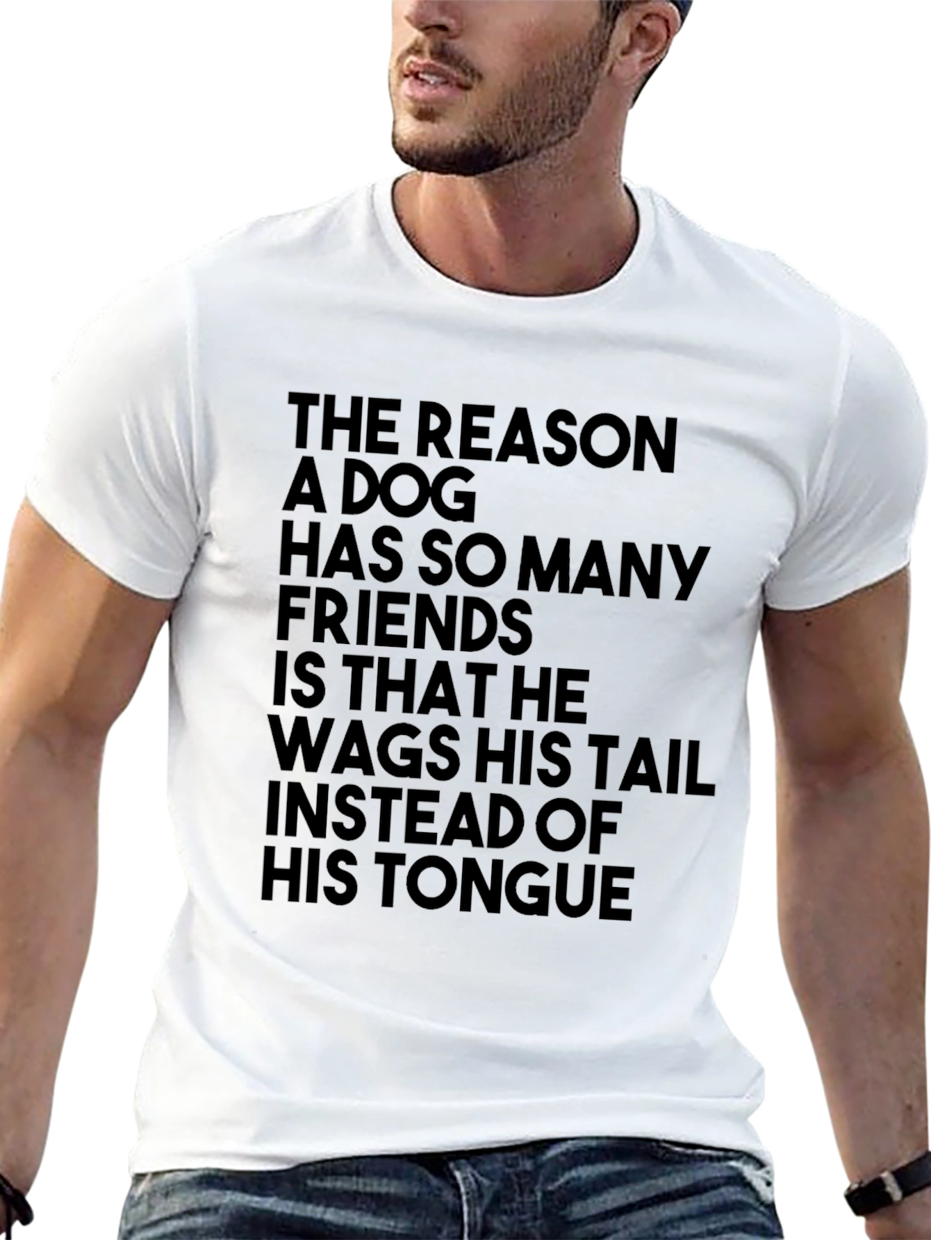 Black Dog Lover T-Shirt: Wag Your Tail, Not Your Tongue! view 13