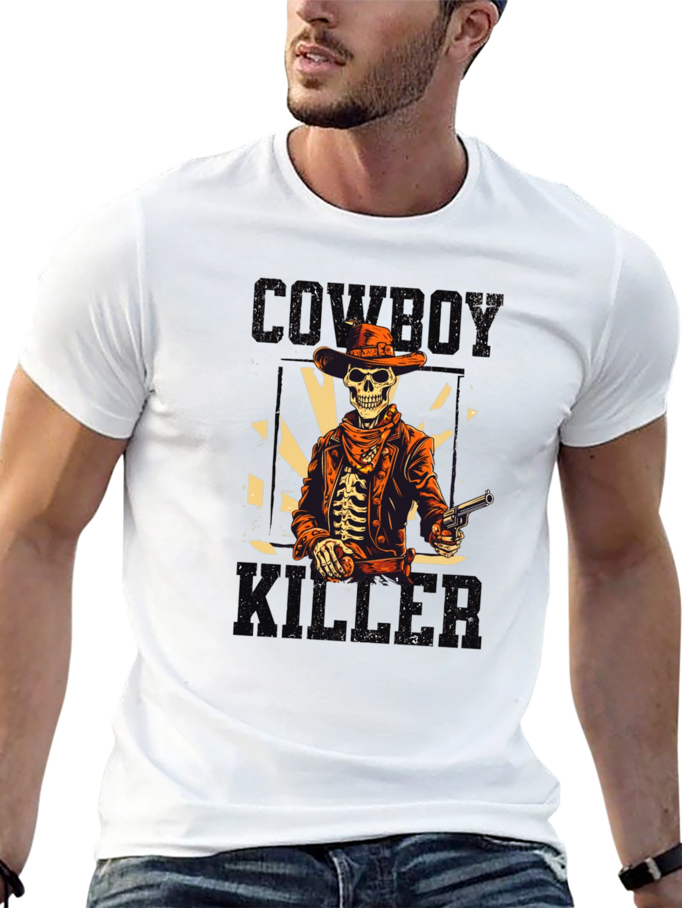 Black Cowboy Killer Graphic T-Shirt view 13