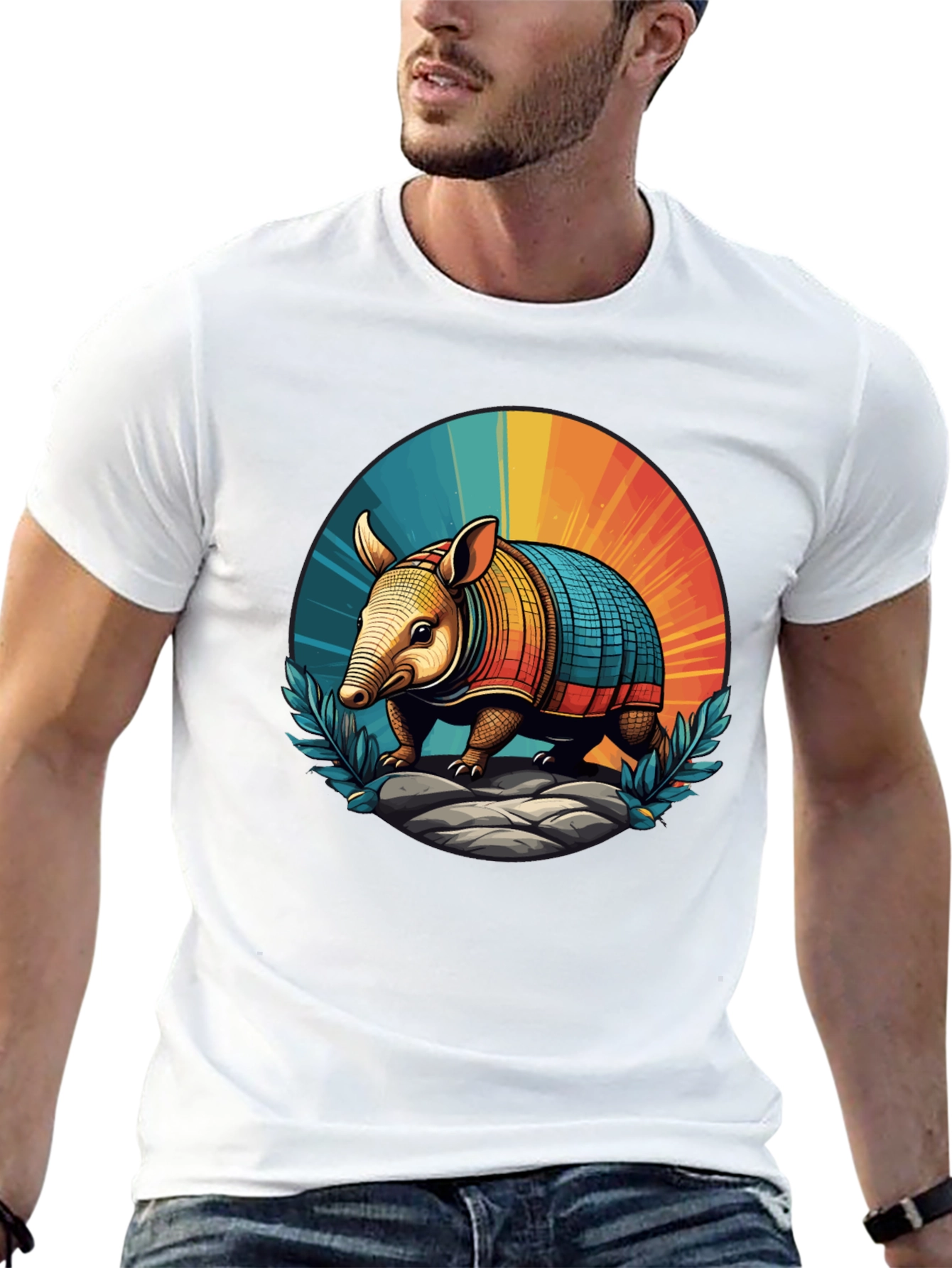 Black Armadillo Graphic Tee - Retro Style Comfort view 13