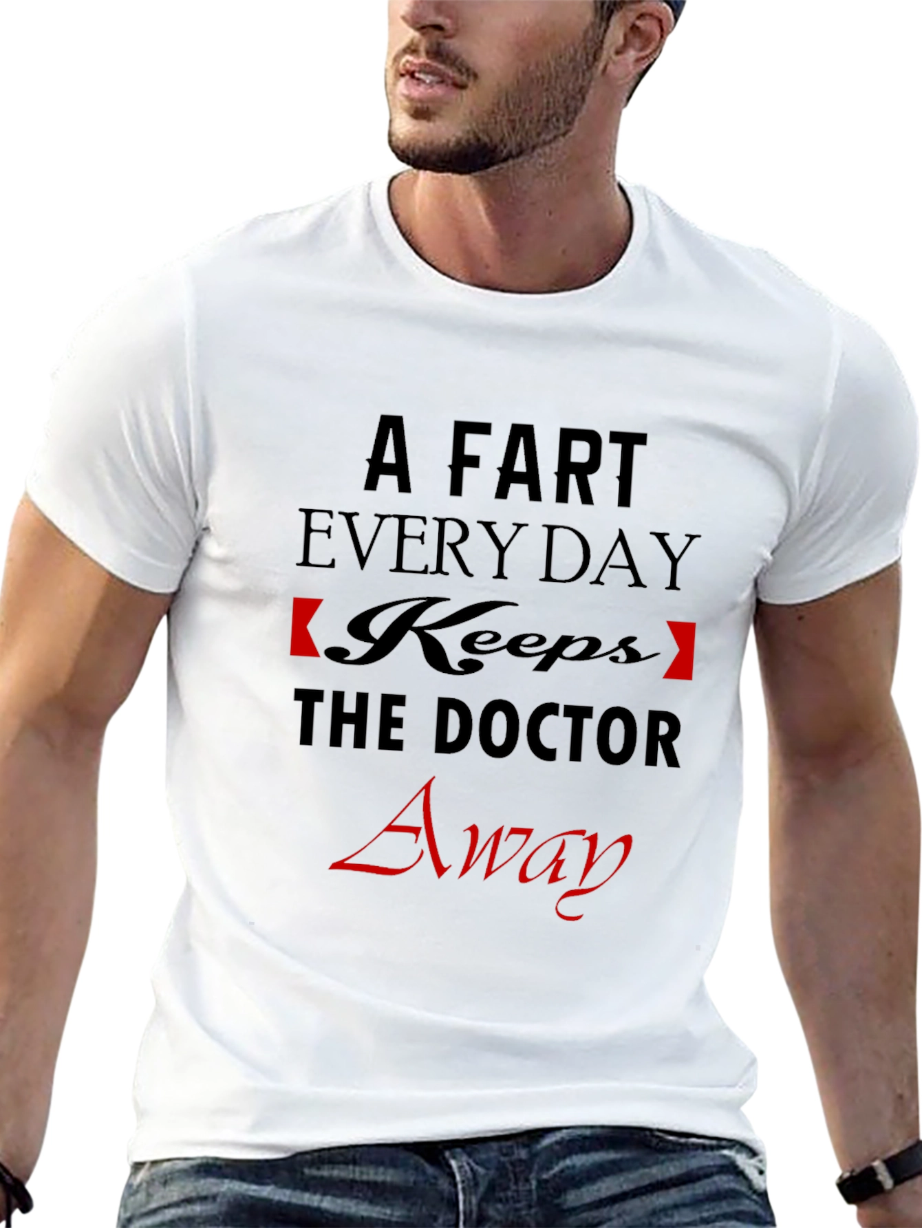 Black Funny 'A Fart Every Day' Graphic T-Shirt view 13