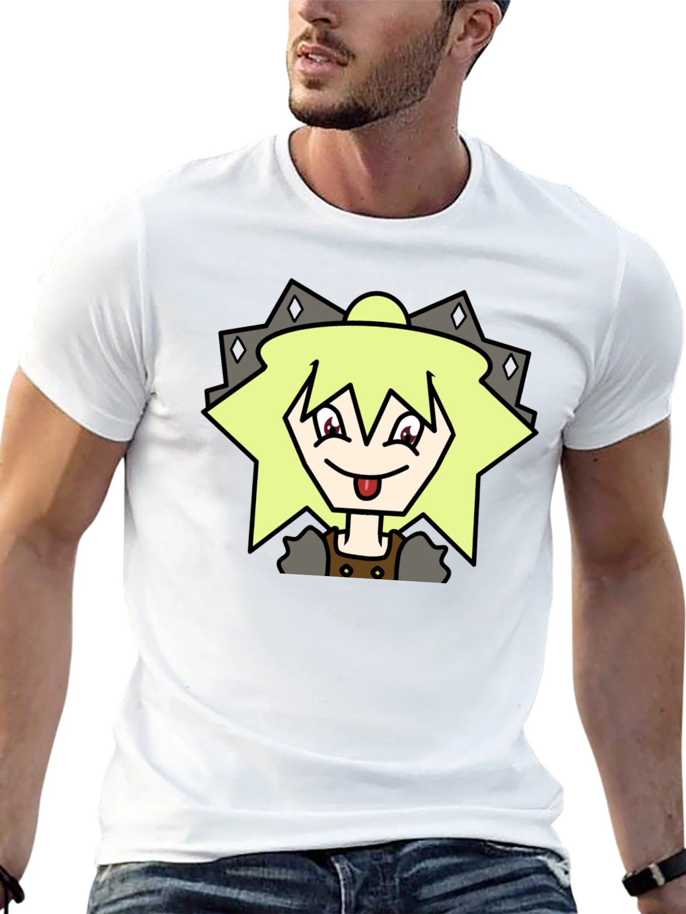 Black Anime Character Graphic Tee - Black T-Shirt view 13