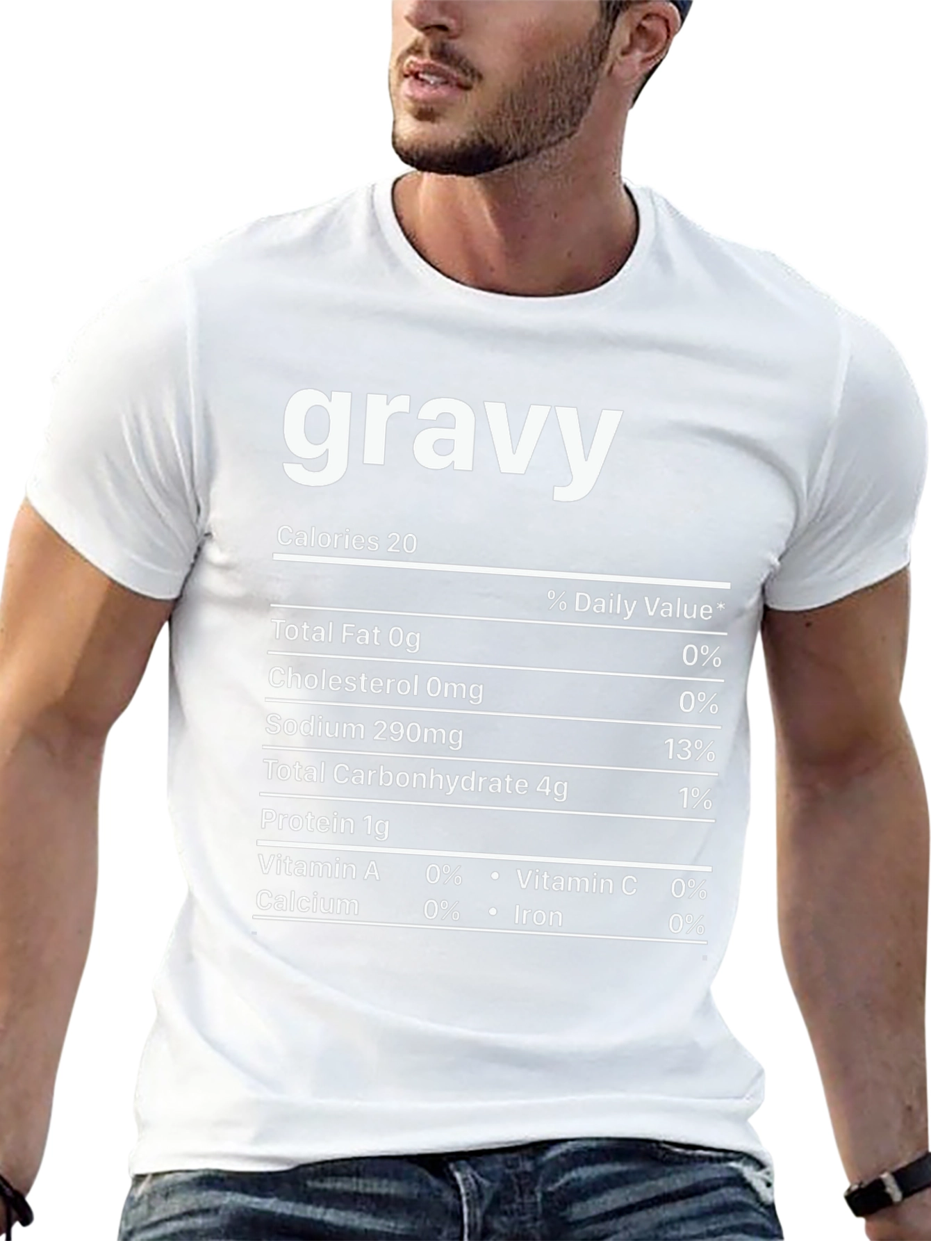 Black Gravy Nutrition Facts Novelty T-Shirt view 13