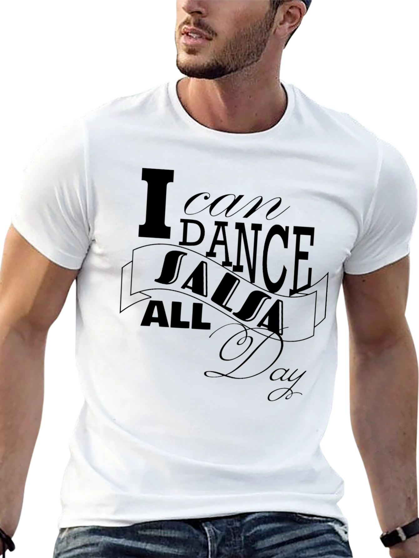 Black I Can Dance Salsa All Day Graphic Tee view 13