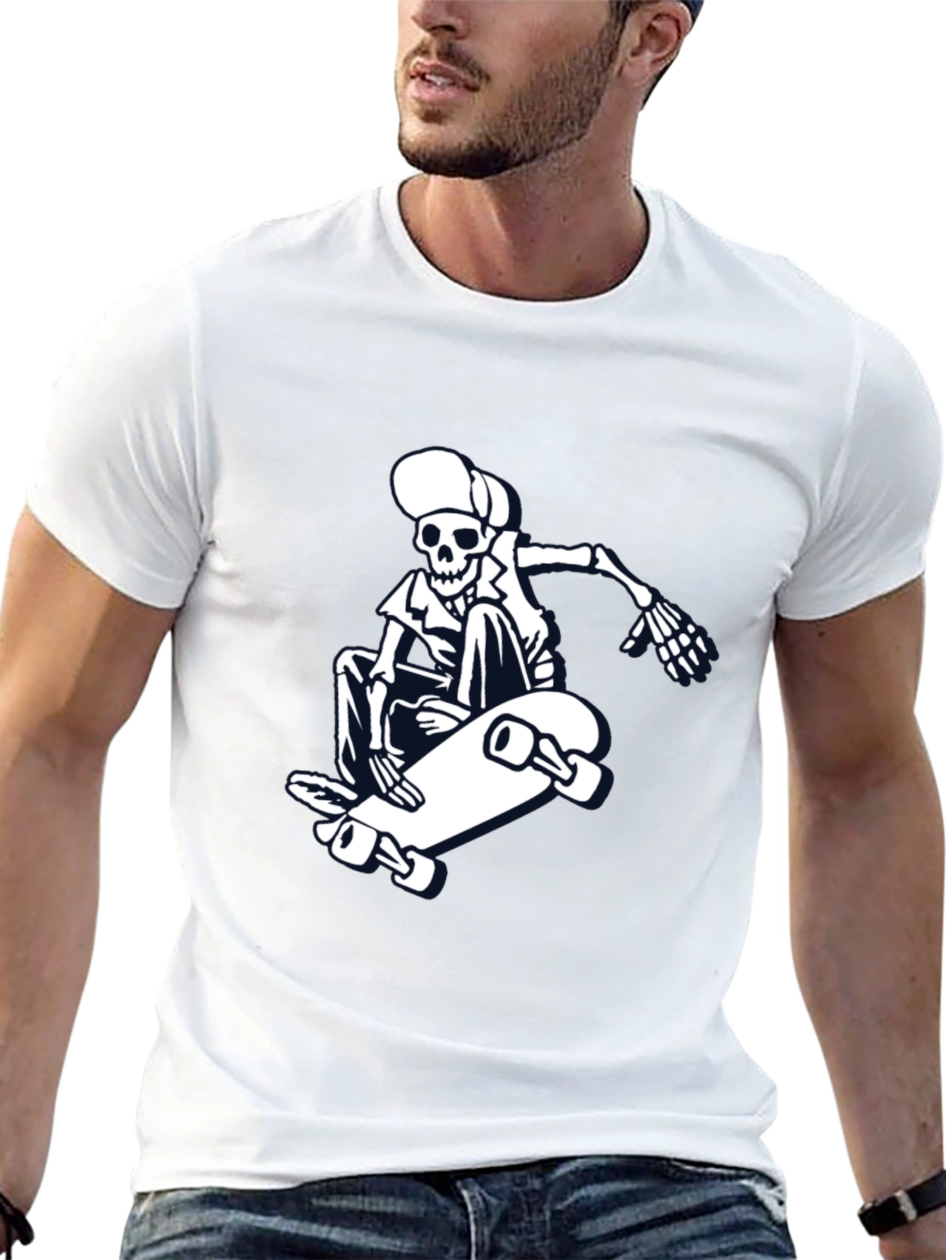 Skateboarding Skeleton Graphic Tee - Cool & Casual - 13