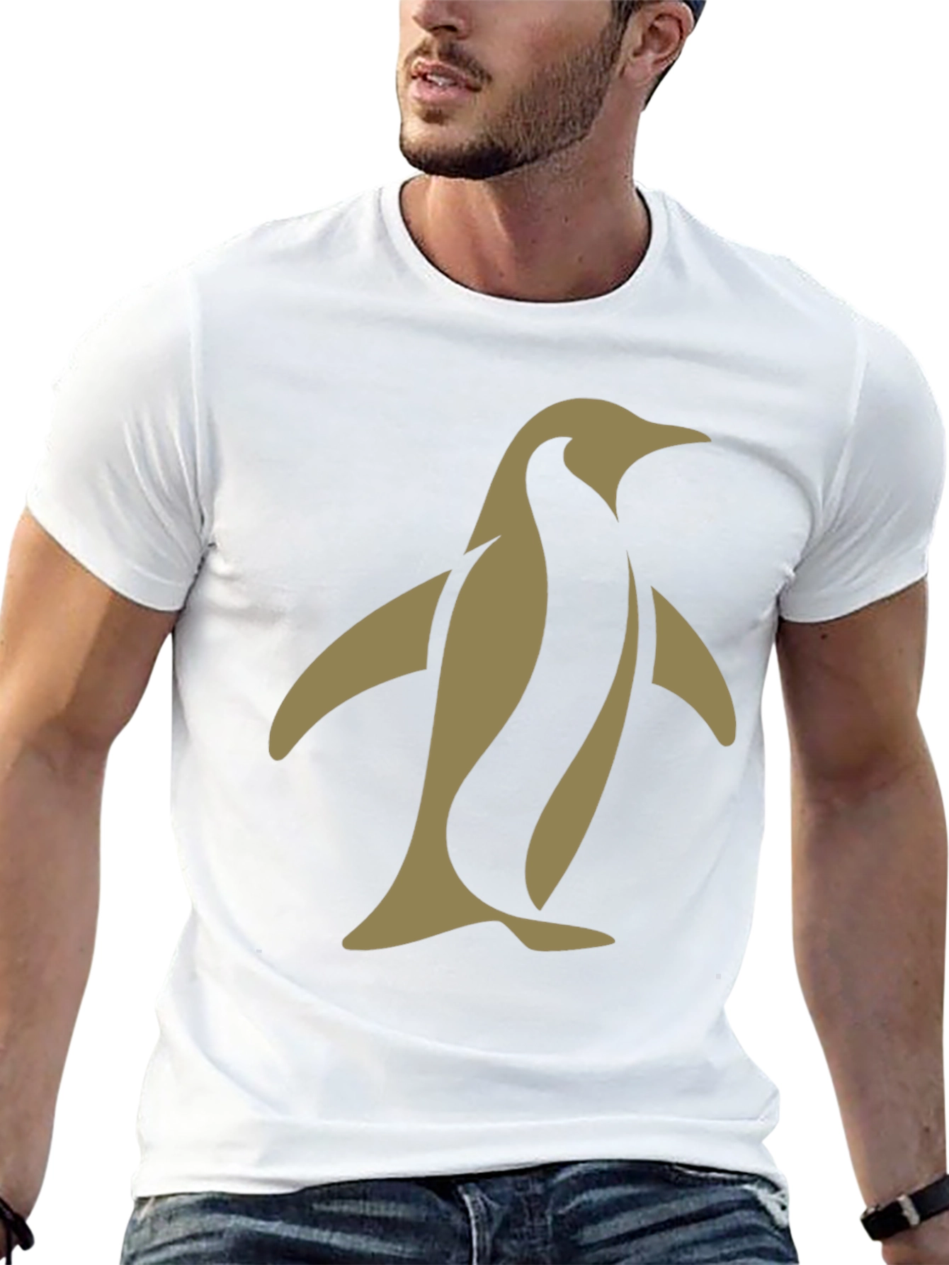 Black Penguin Graphic Tee - Modern Black T-Shirt view 13