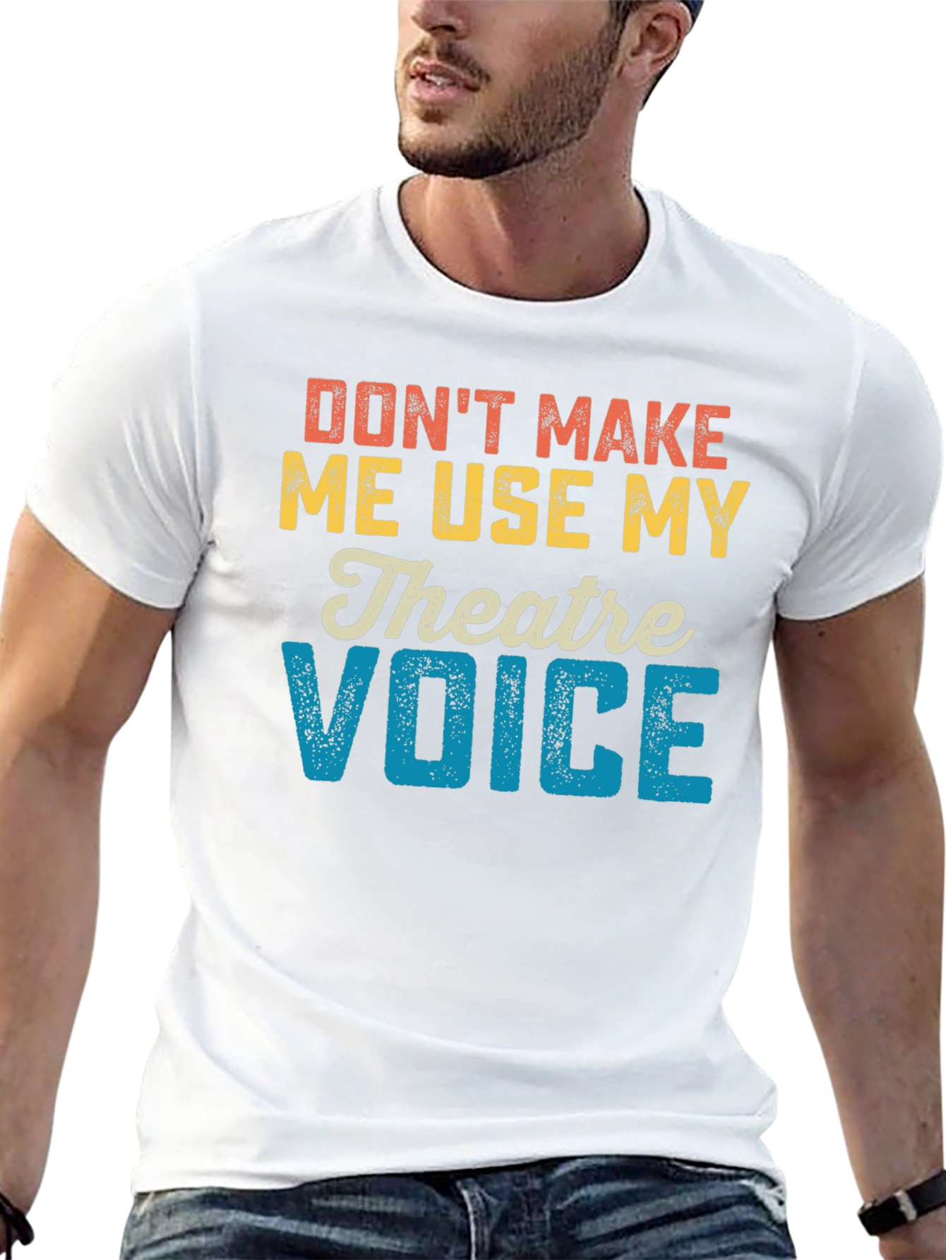 Black Don't Make Me Use My Theatre Voice T-Shirt view 13