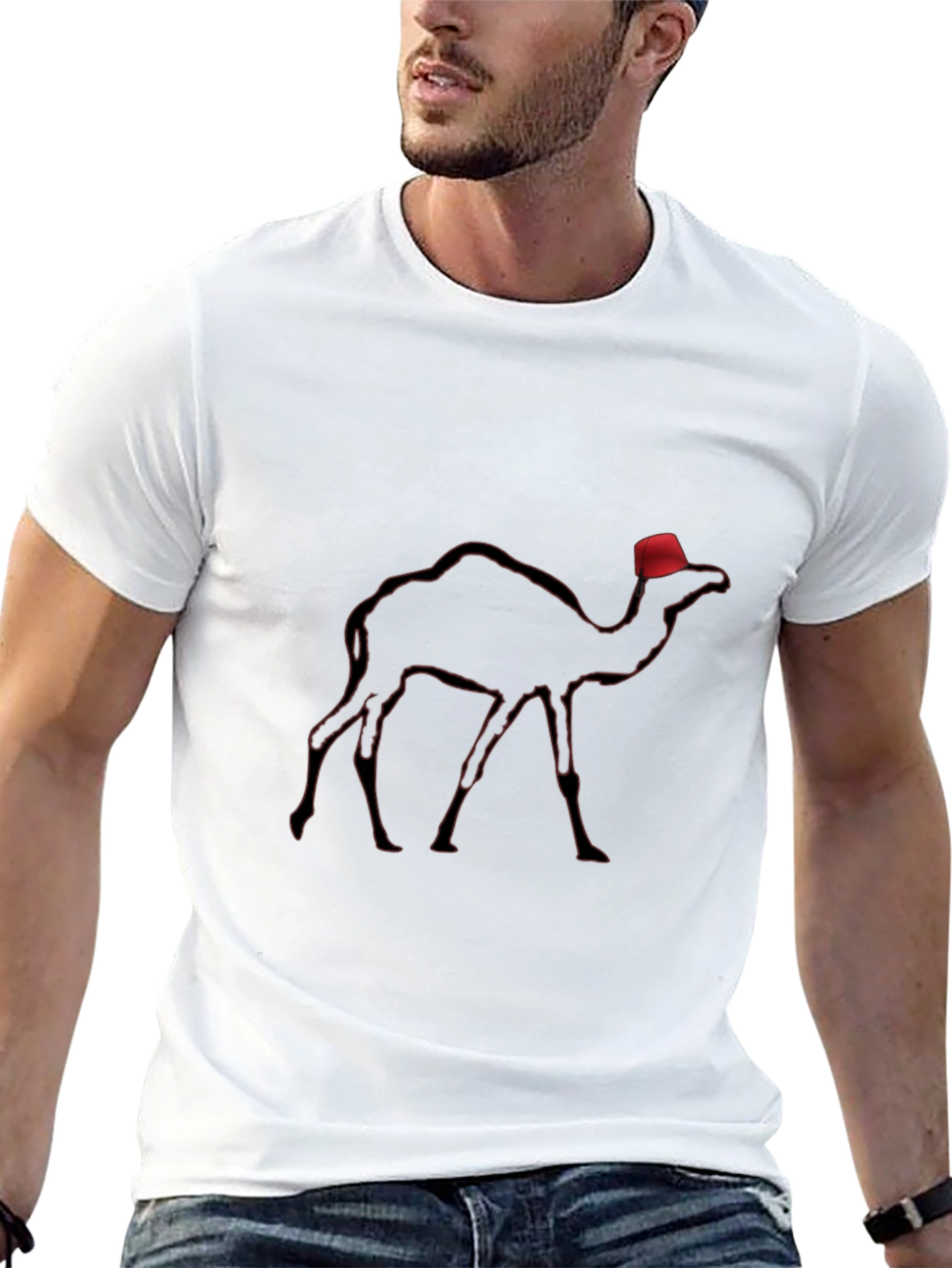 Black Camel Fedora T-Shirt - Classic Black Tee view 13