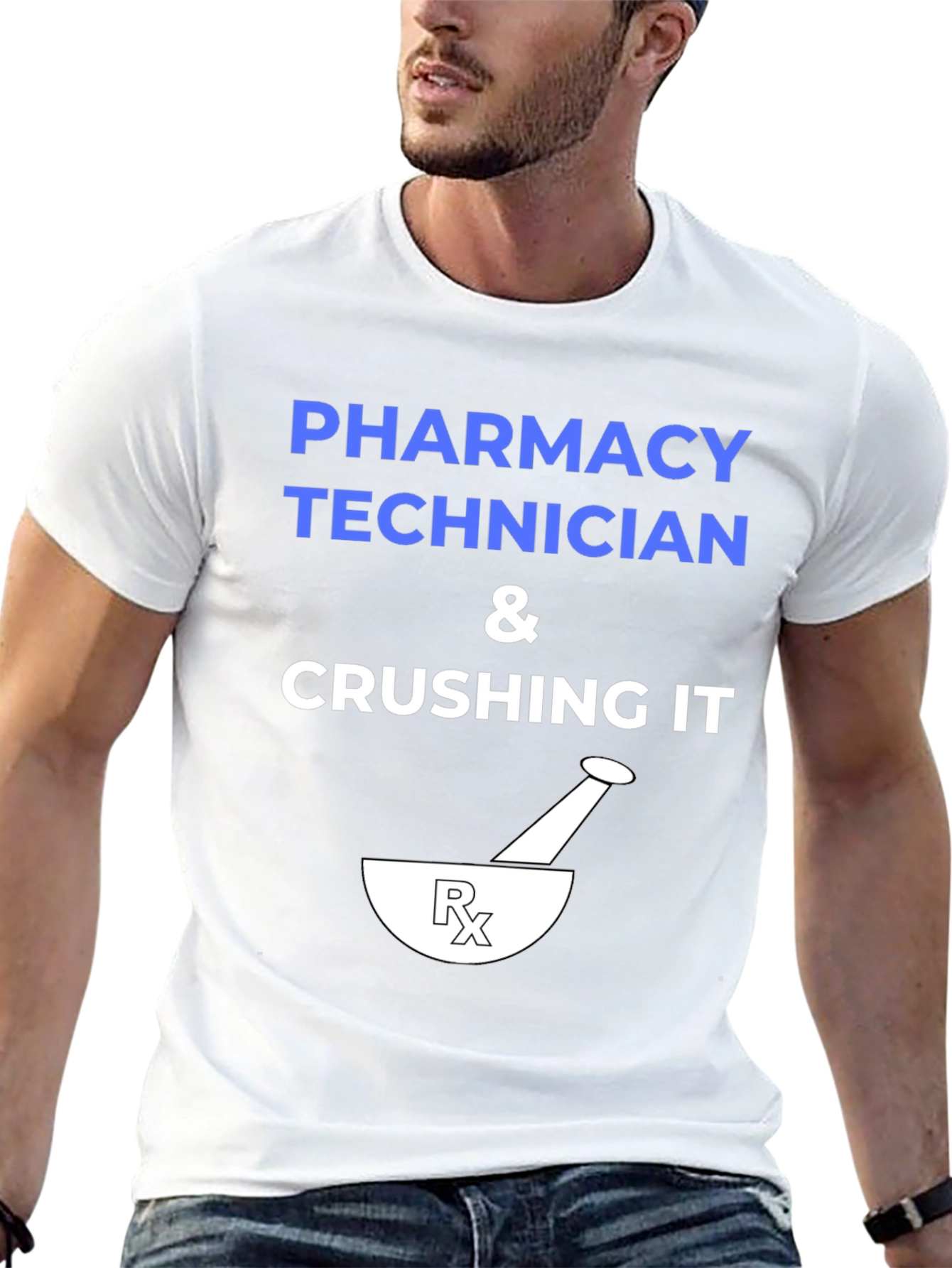 Black Pharmacy Technician Crushing It T-Shirt view 13