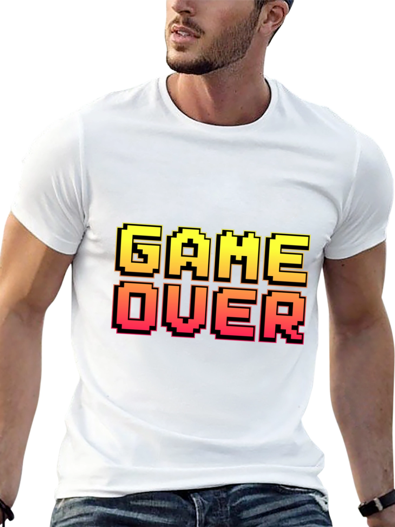Black Pixel Game Over T-Shirt - Gamer Style view 13