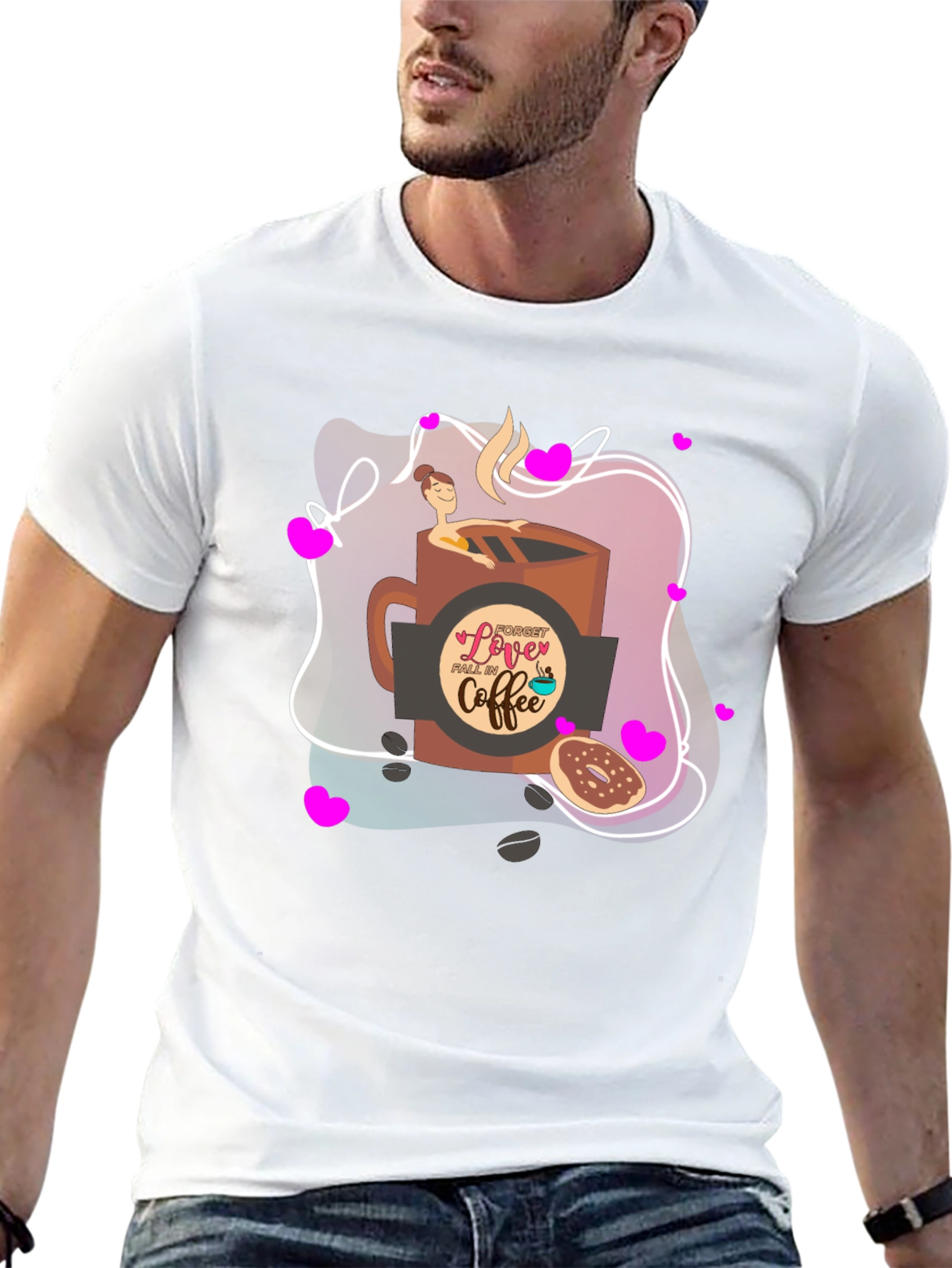 Black Love Coffee T-Shirt - Unique Graphic Print, Casual Wear view 13