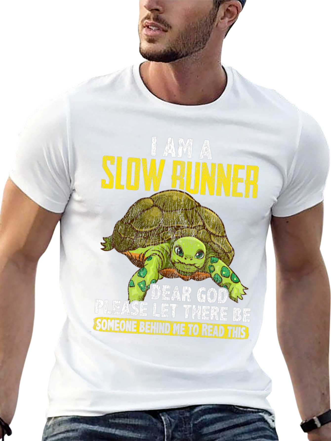 Black Slow Runner Turtle Graphic T-Shirt view 13