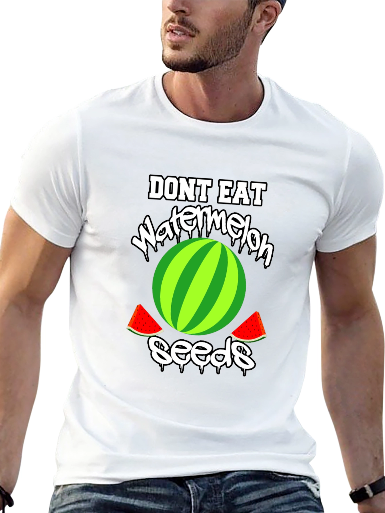 Black Don't Eat Watermelon Seeds Graphic Tee view 13