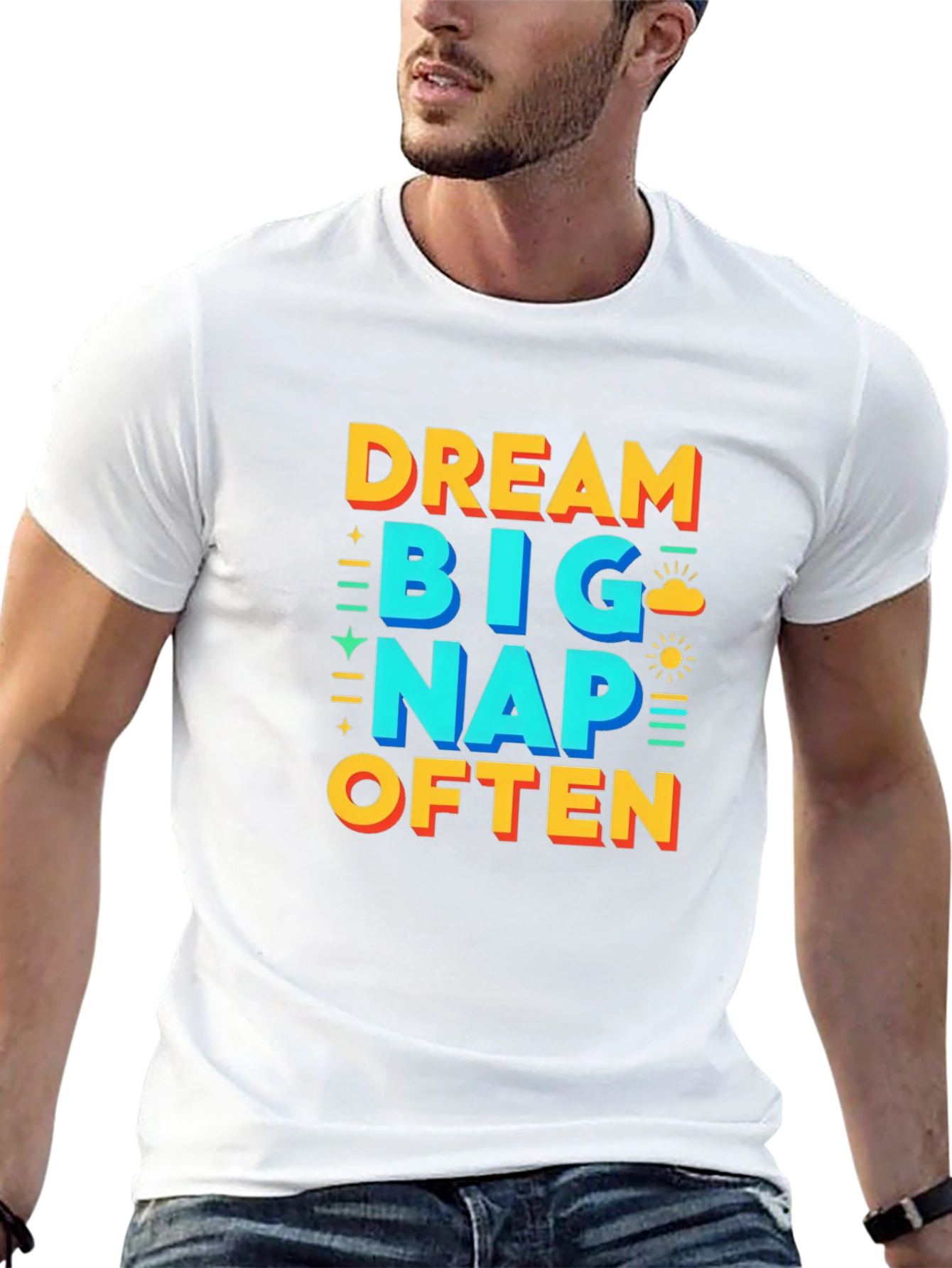 Black Dream Big Nap Often Graphic T-Shirt view 13