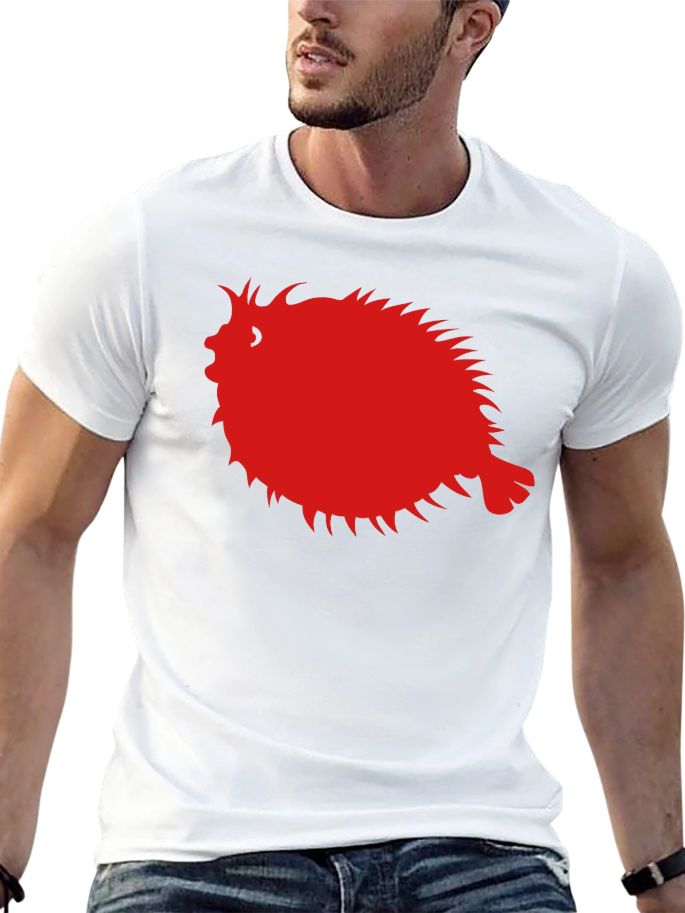 Black Pufferfish Graphic Tee - Black Cotton Comfort view 13