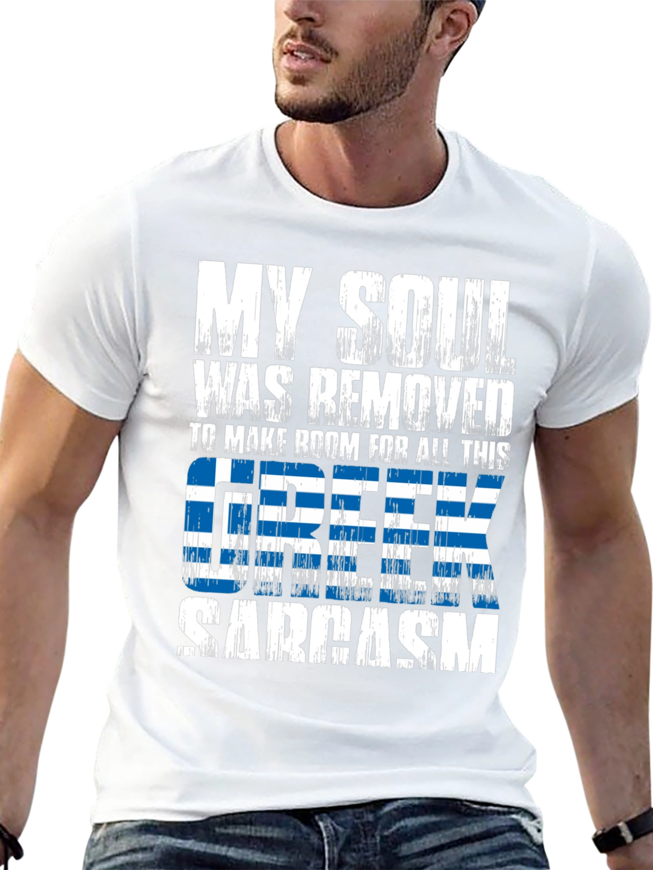Black Funny Greek Sarcasm T-Shirt  view 13