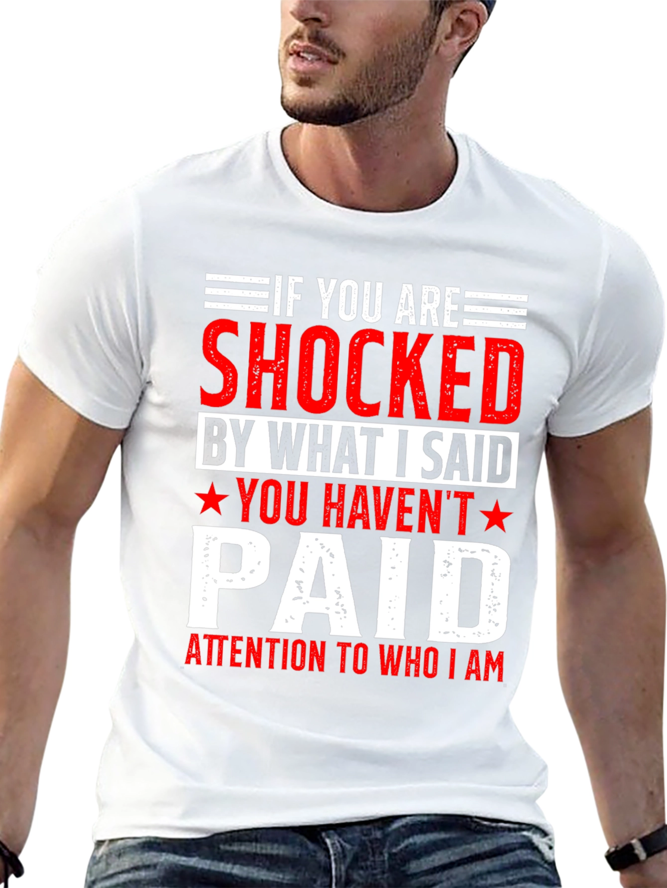 Black Shocked T-Shirt - Bold Statement Tee view 13
