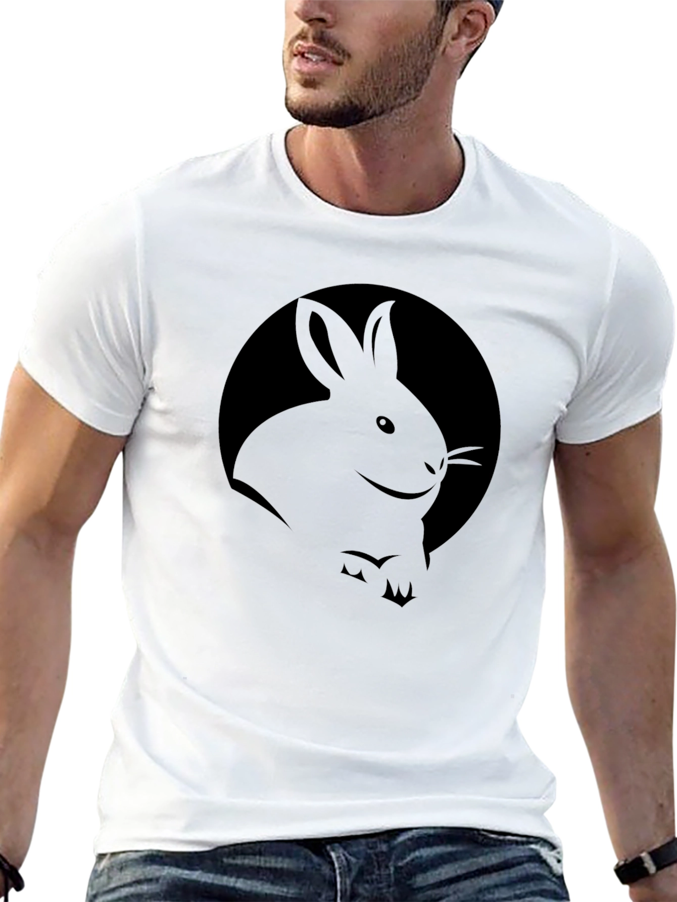 Black Rabbit Graphic Black T-Shirt view 13
