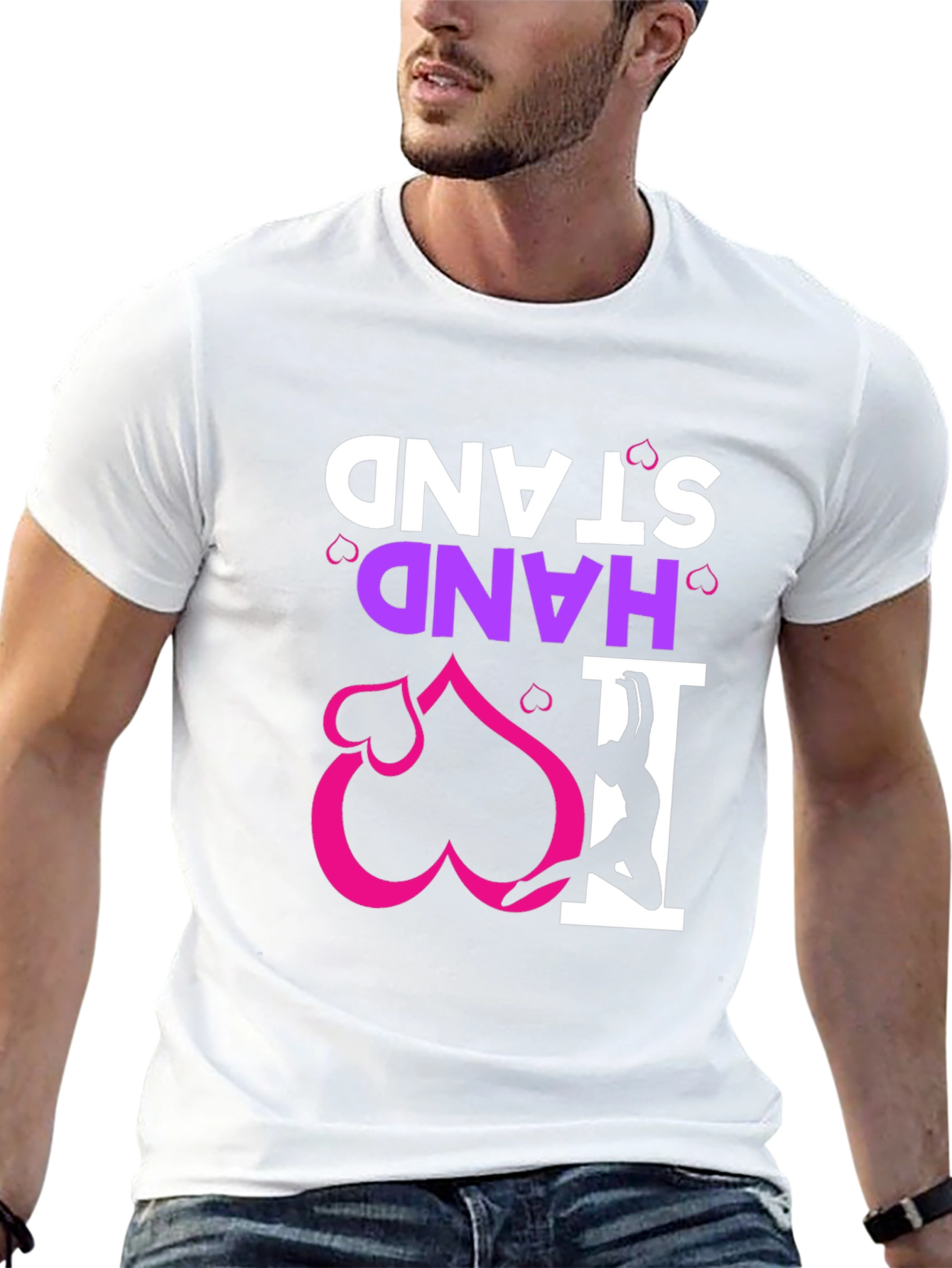 Black I Heart Handstand Black T-Shirt view 13