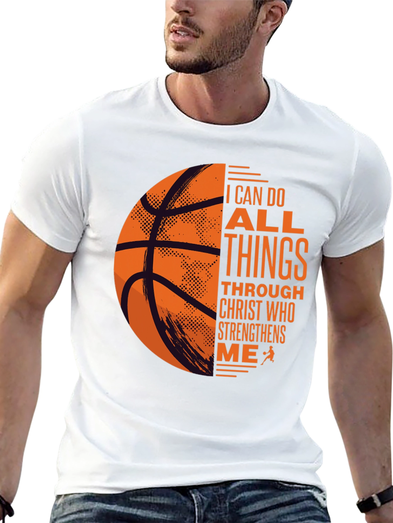 Black Basketball Christian T-Shirt: I Can Do All Things view 13