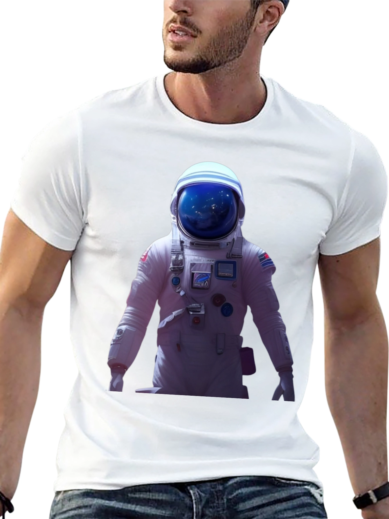Black Astronaut Graphic Tee - Space Exploration Fashion view 13