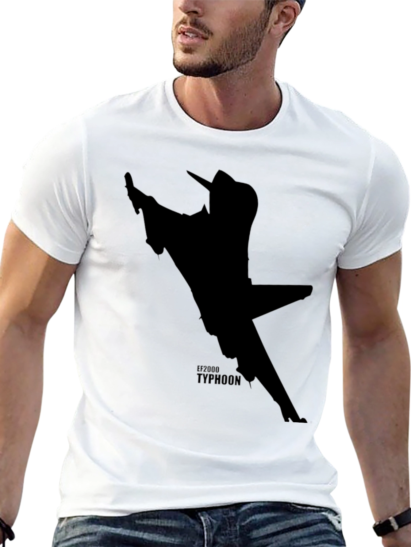 Black EF2000 Typhoon Jet Black T-Shirt view 13