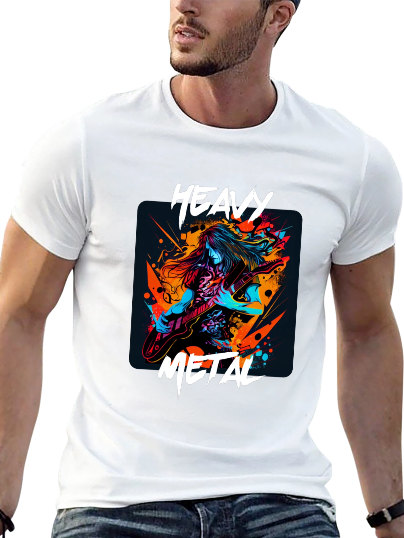 Black Heavy Metal Graphic T-Shirt - Black view 13