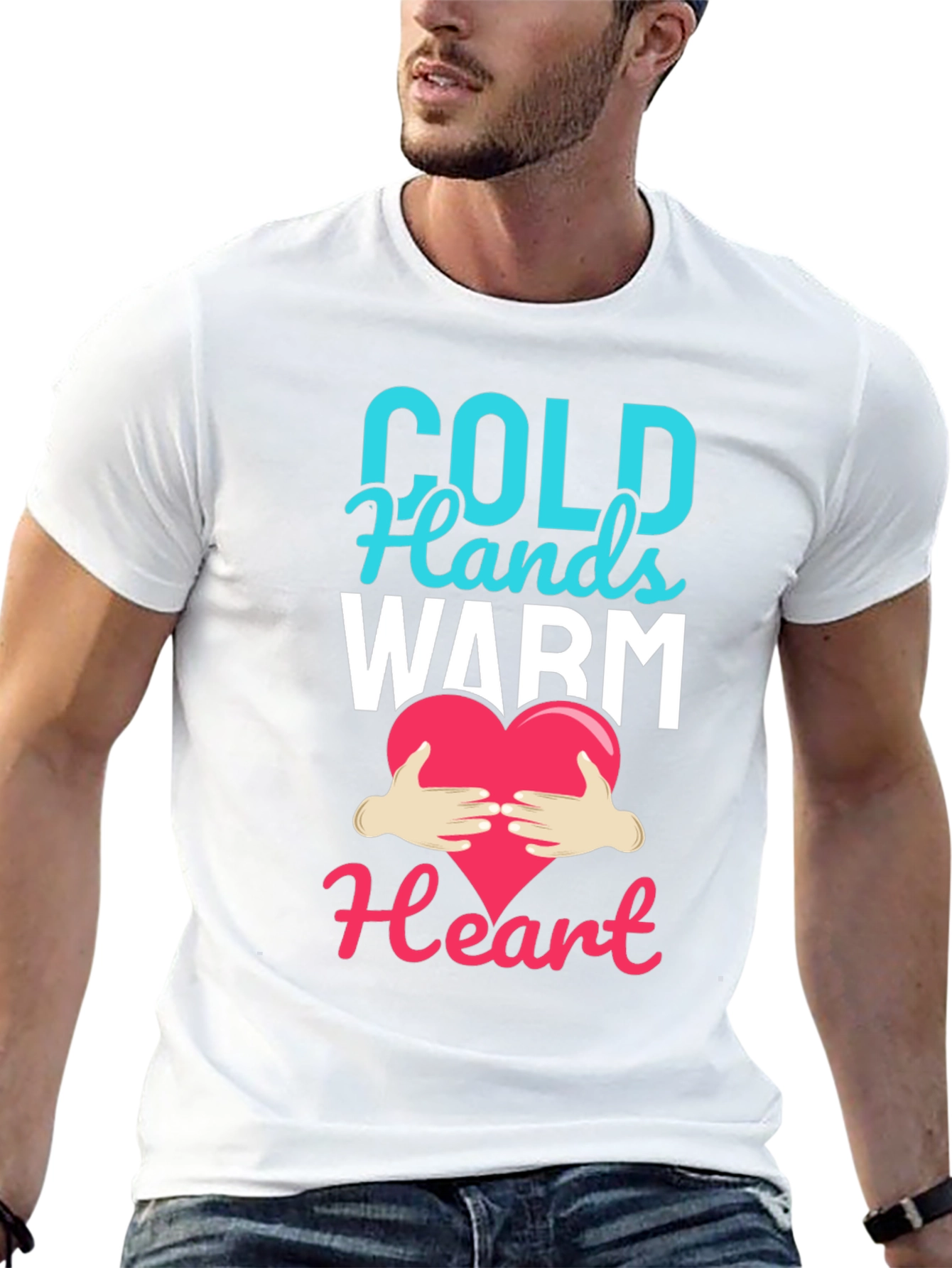 Black Cold Hands Warm Heart Graphic T-Shirt view 13