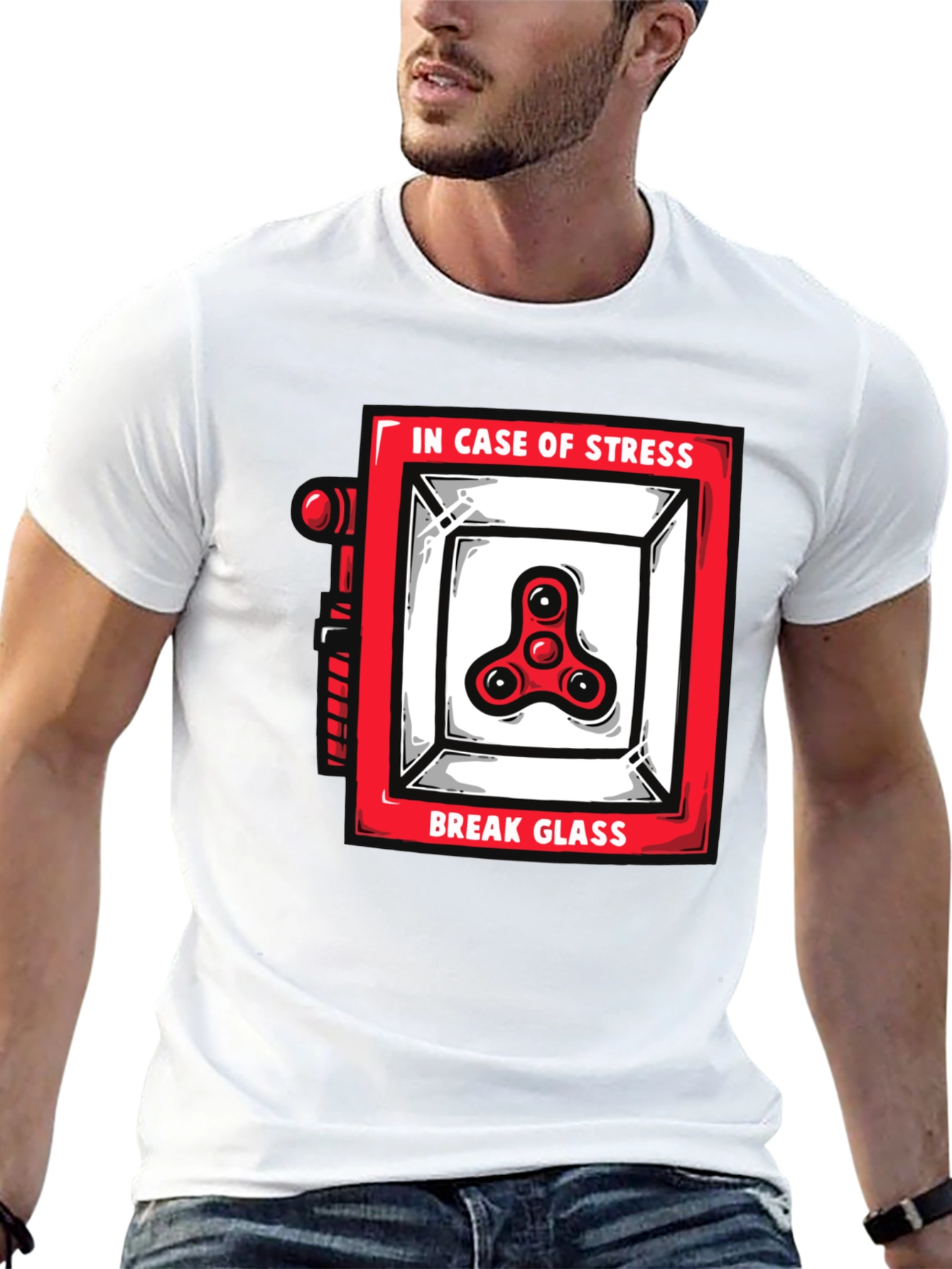 Funny Stress Relief Spinner Black T-Shirt - 13