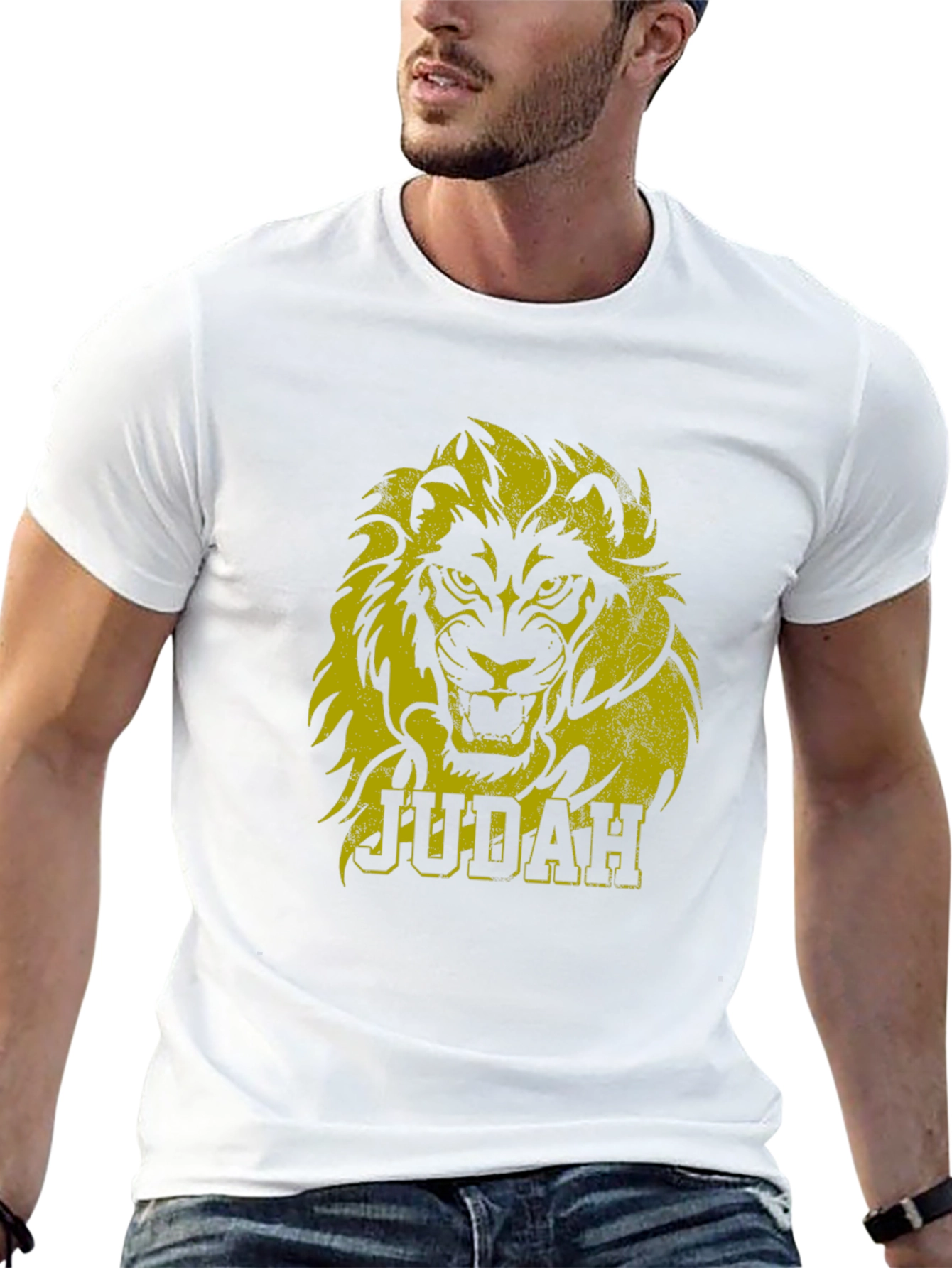 Black Judah Lion Graphic T-Shirt - Soft Cotton Tee view 13