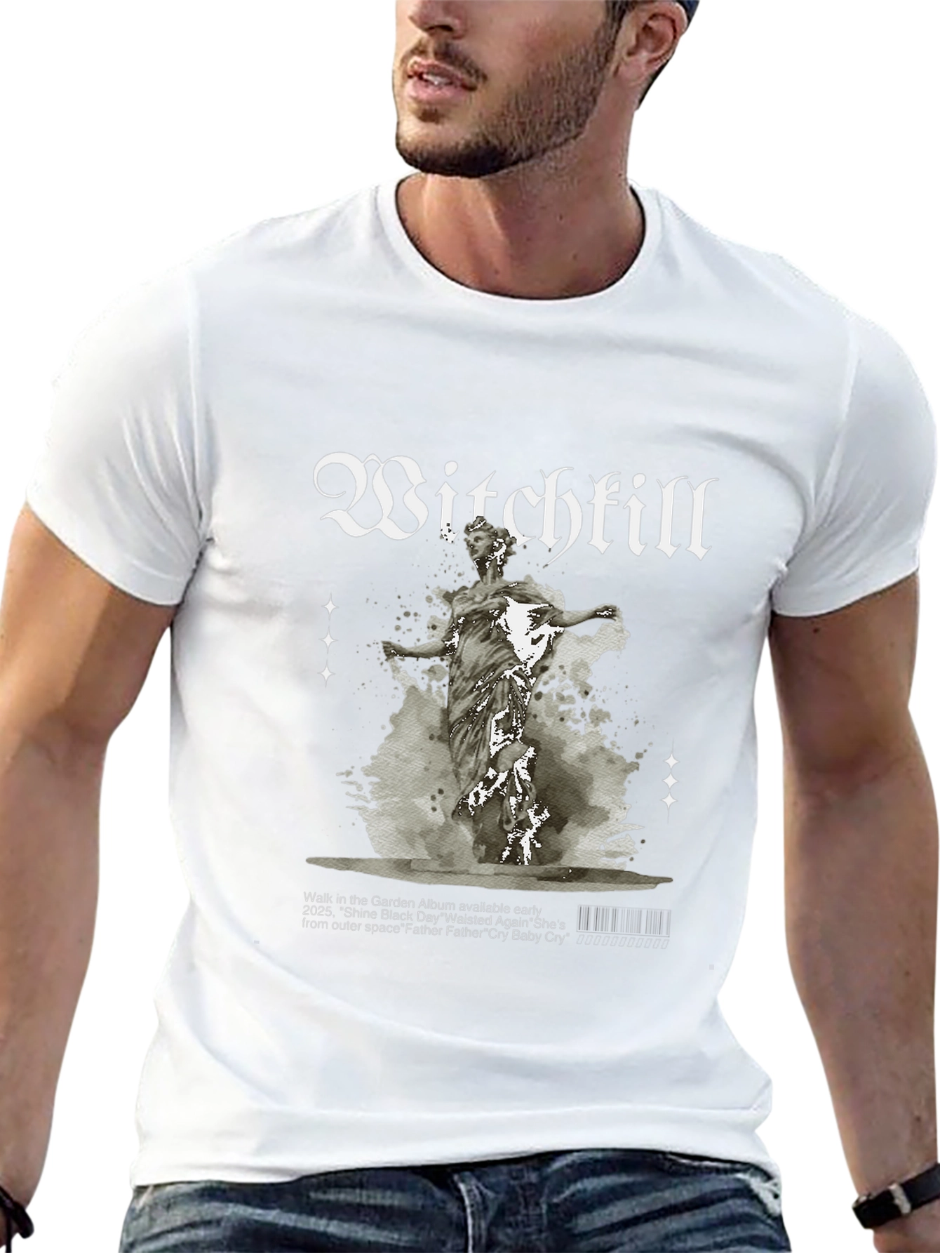 Black Witchkill Graphic Print Black T-Shirt view 13