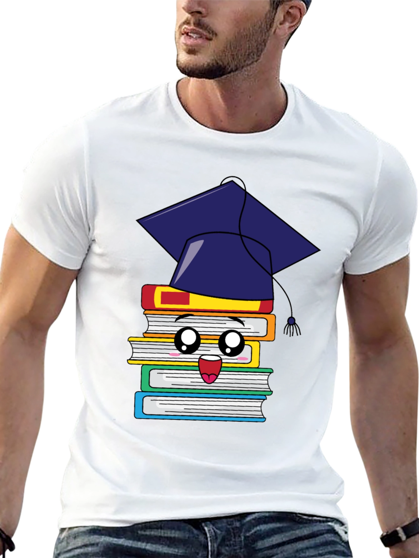 Black Graduation Books T-Shirt view 13