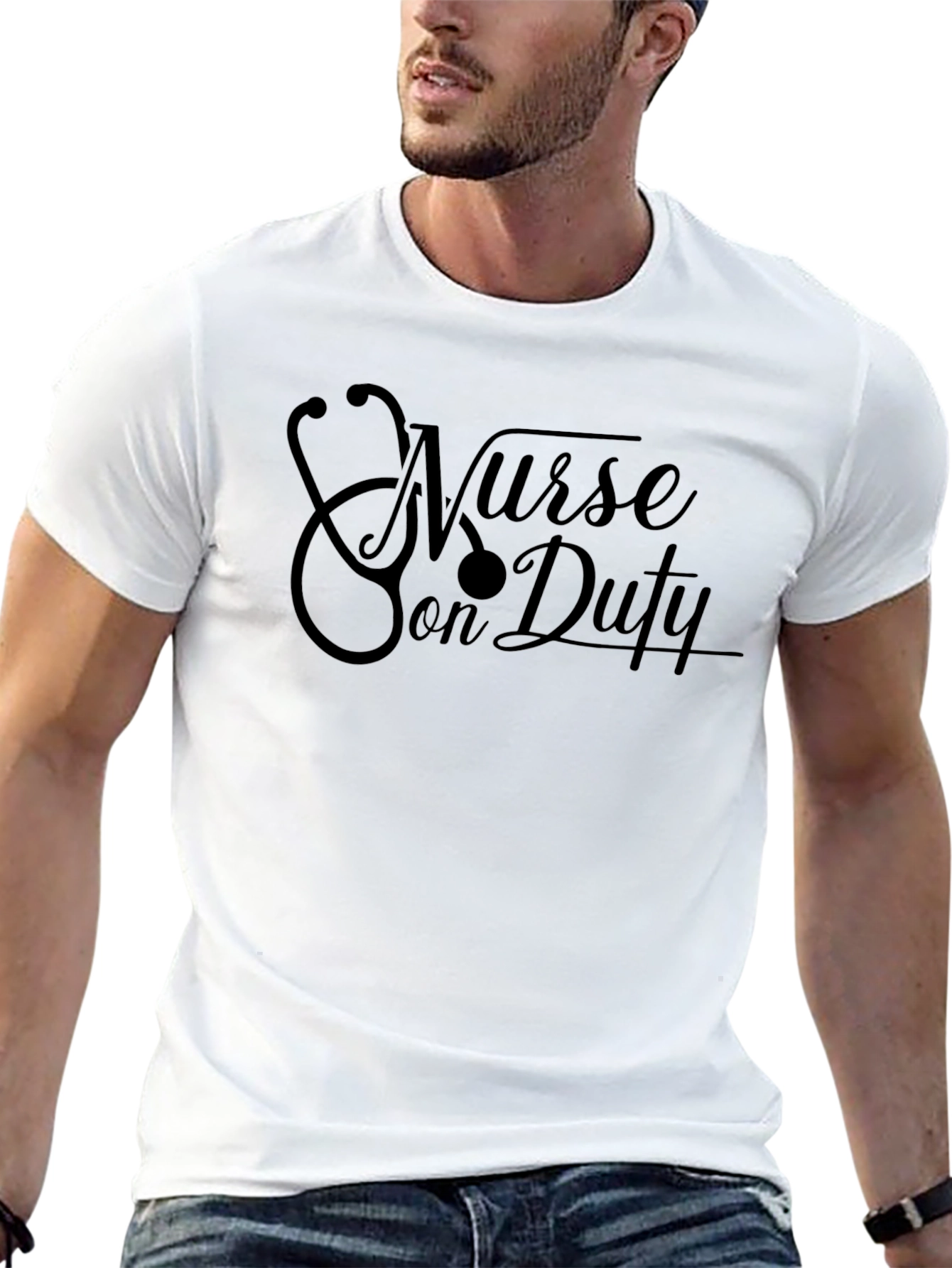Black Nurse on Duty Black T-Shirt view 13