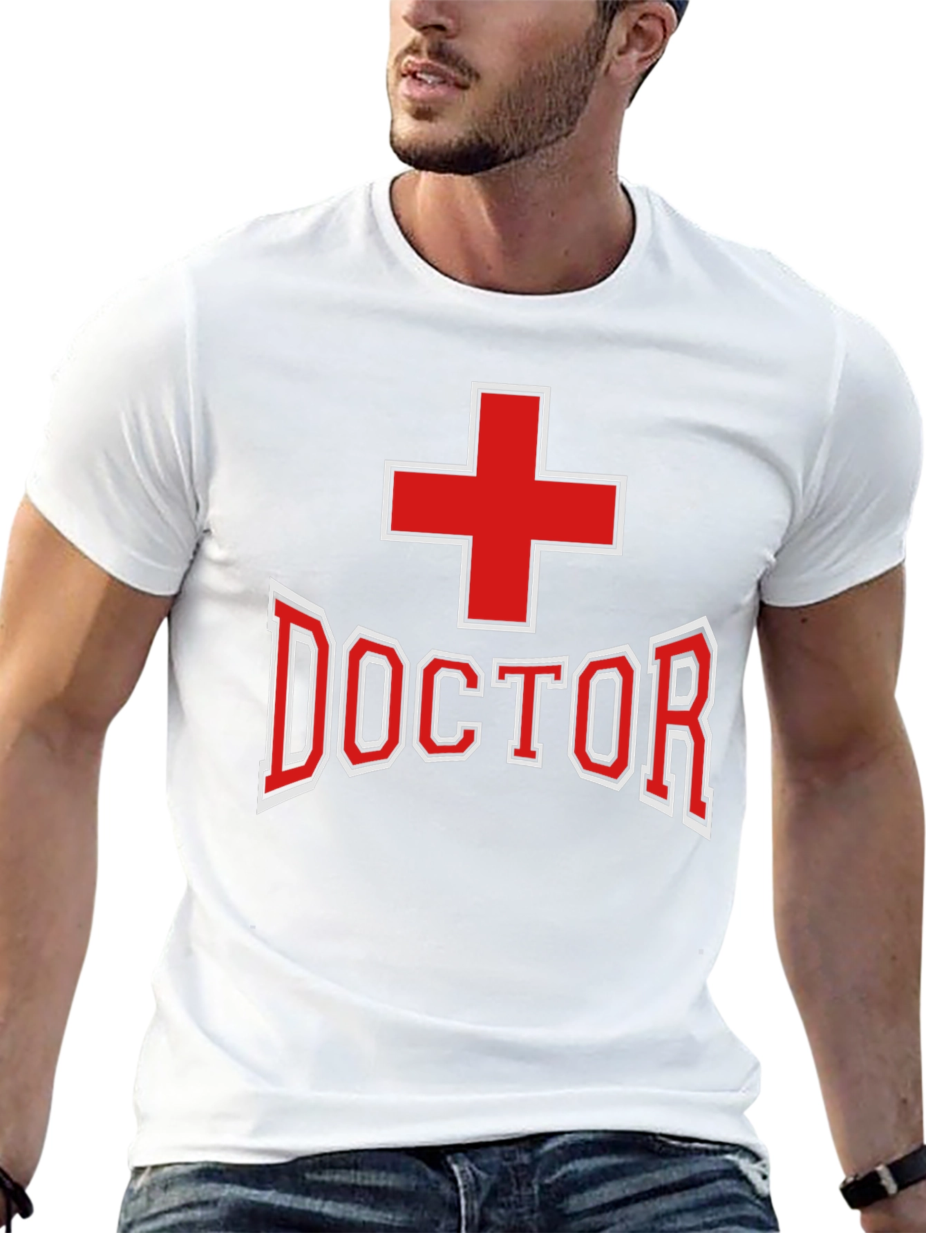 Black Doctor T-Shirt - Red Cross Design view 13