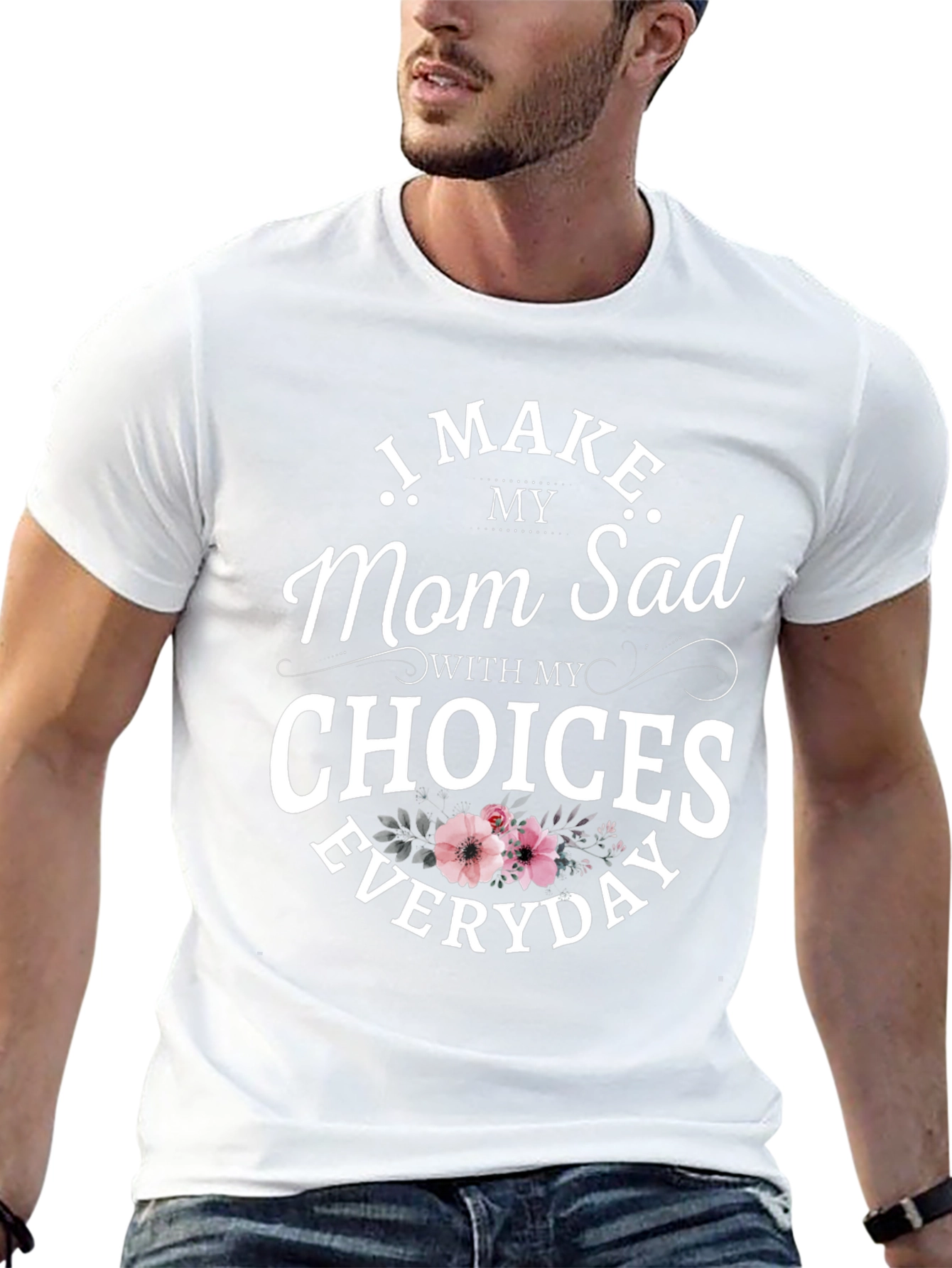 Black Funny 'I Make Mom Sad' Graphic Tee view 13