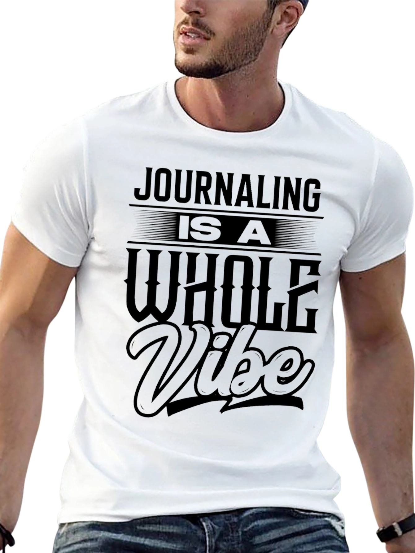 Black Journaling is a Whole Vibe Black T-Shirt view 13