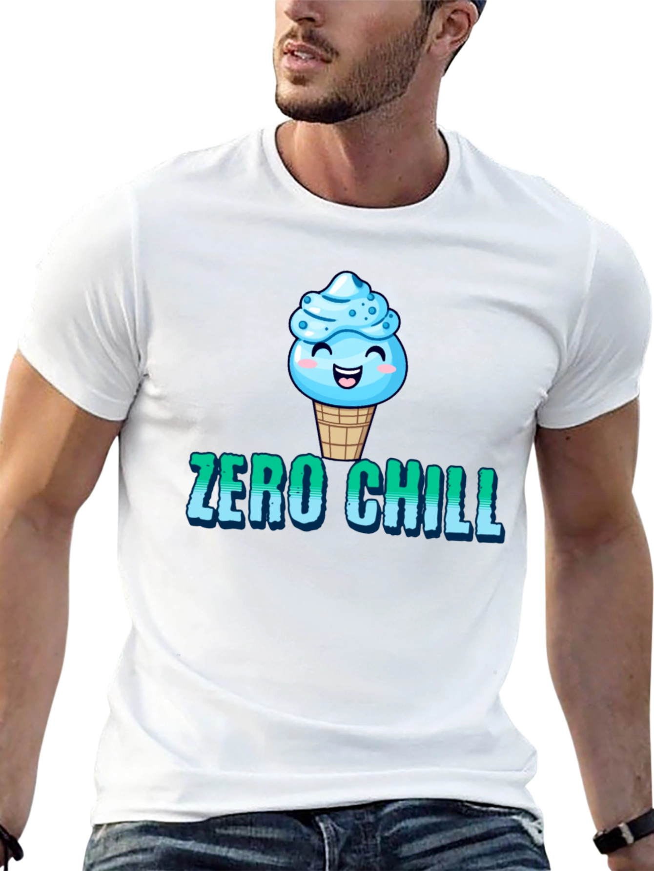 Black Zero Chill Ice Cream Graphic Tee view 13