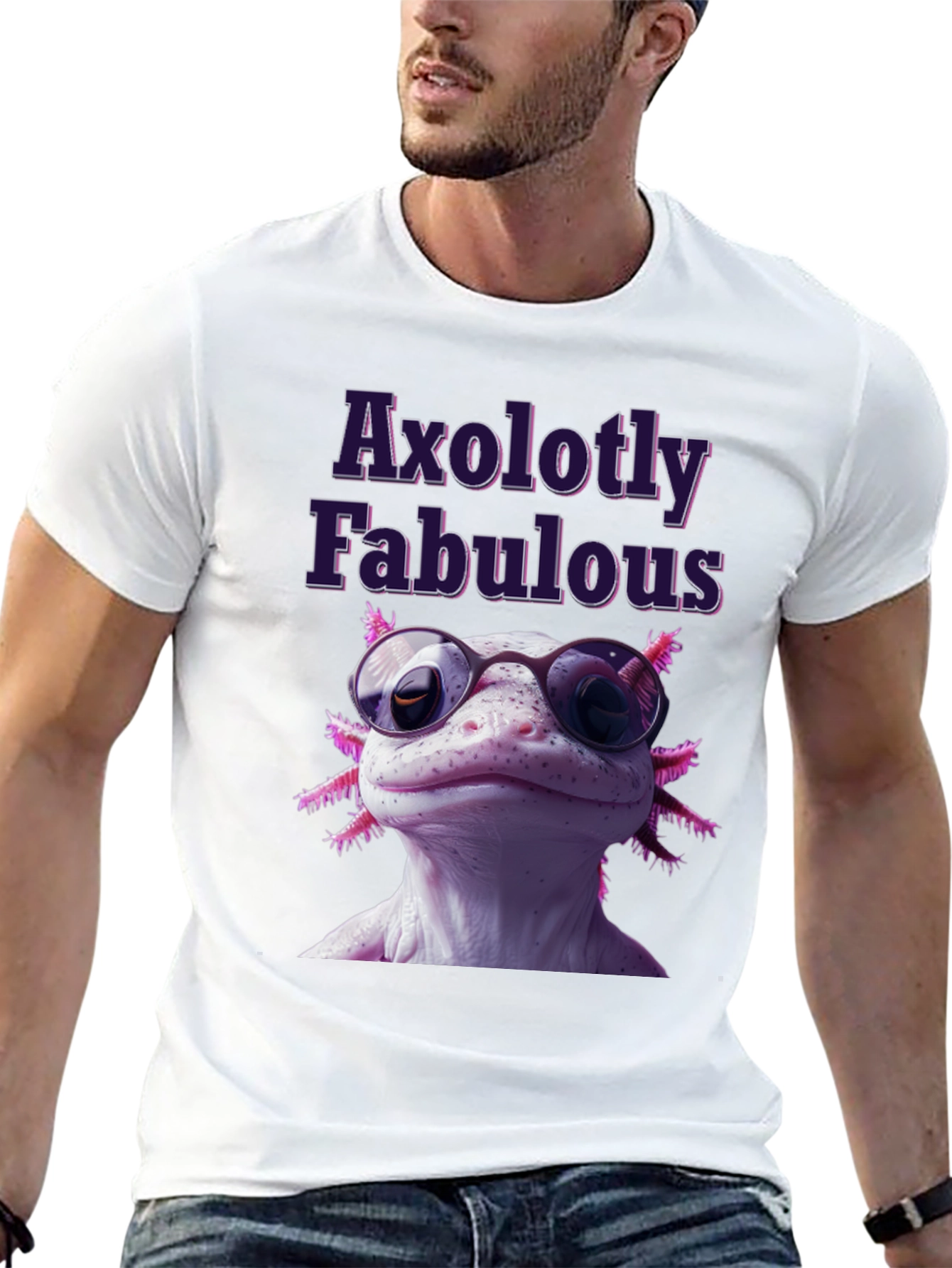 Black Axolotly Fabulous T-Shirt - Stylish Unisex Tee view 13