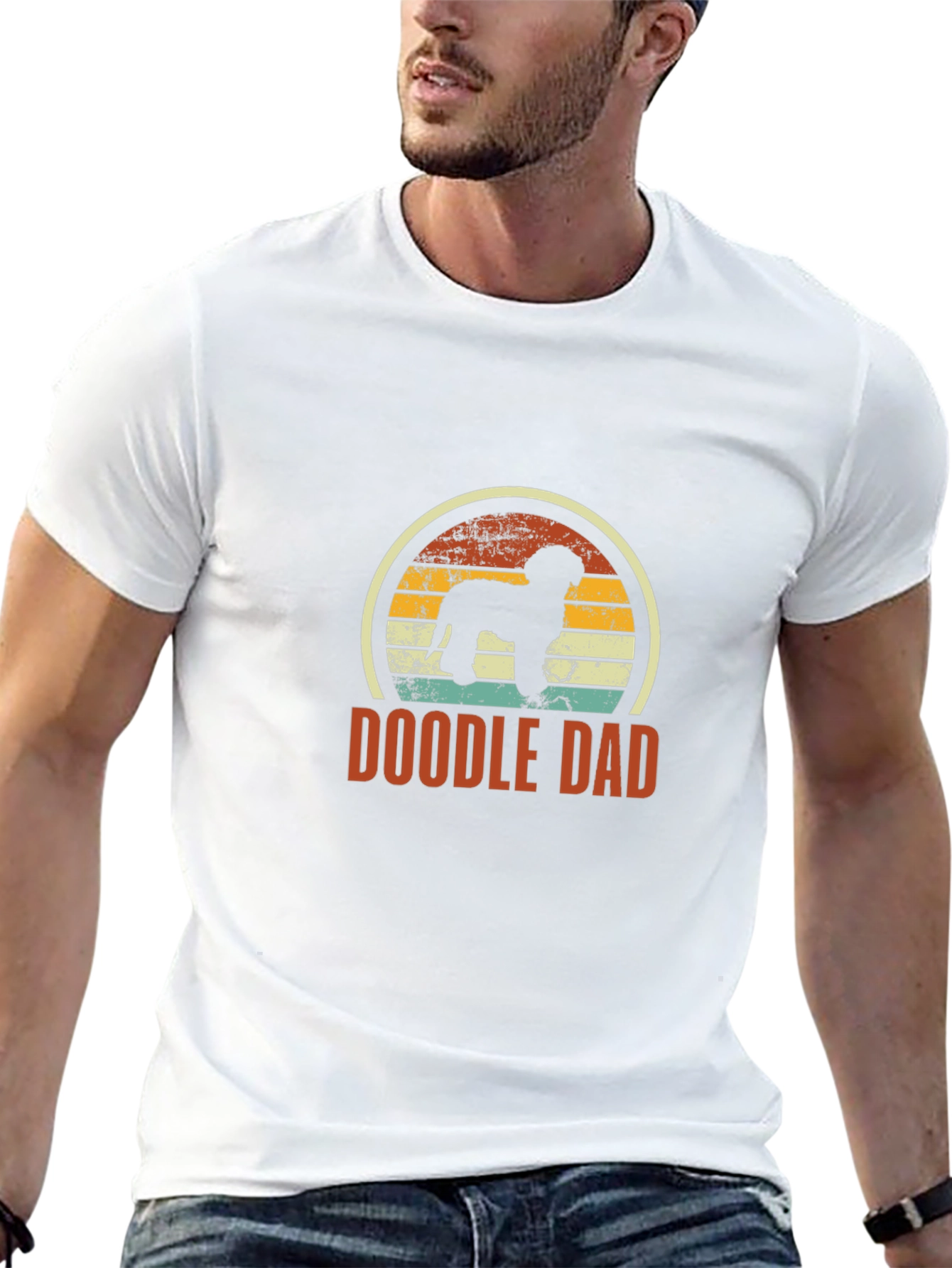 Black Doodle Dad T-Shirt - Retro Dog Lover Tee view 13