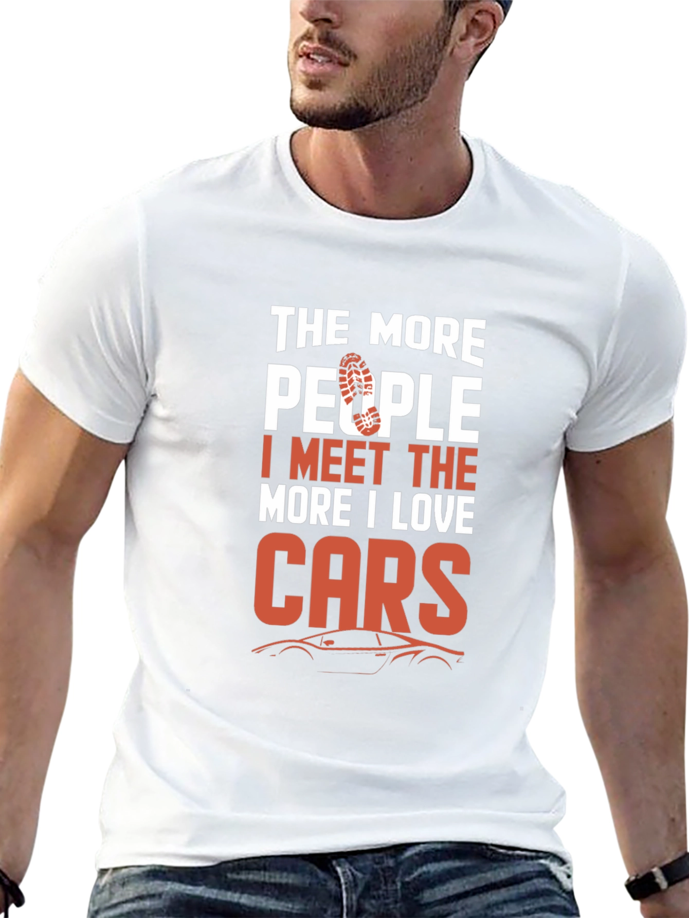 Black The More People I Meet I Love Cars T-Shirt view 13