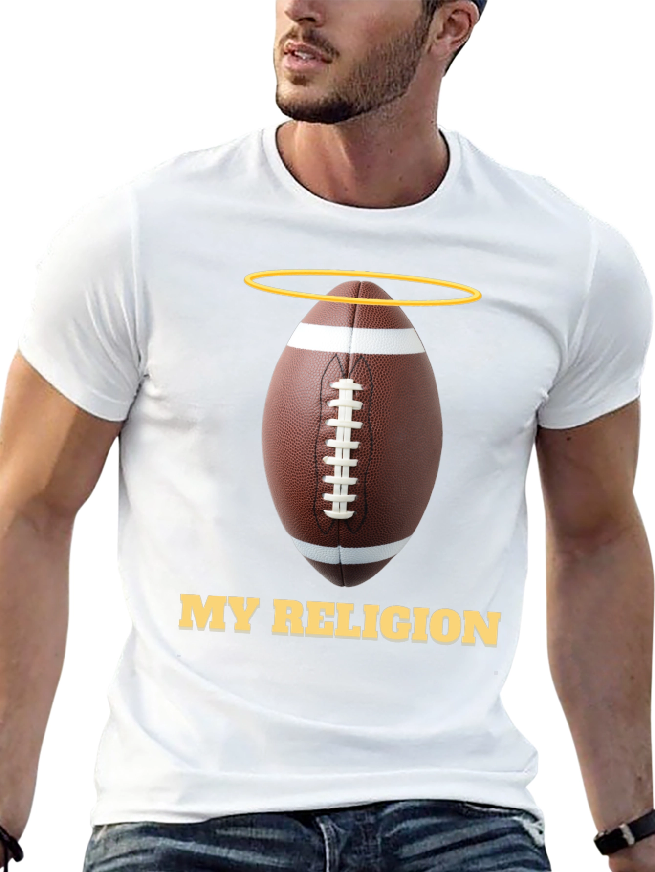Football Religion Graphic T-Shirt - 13