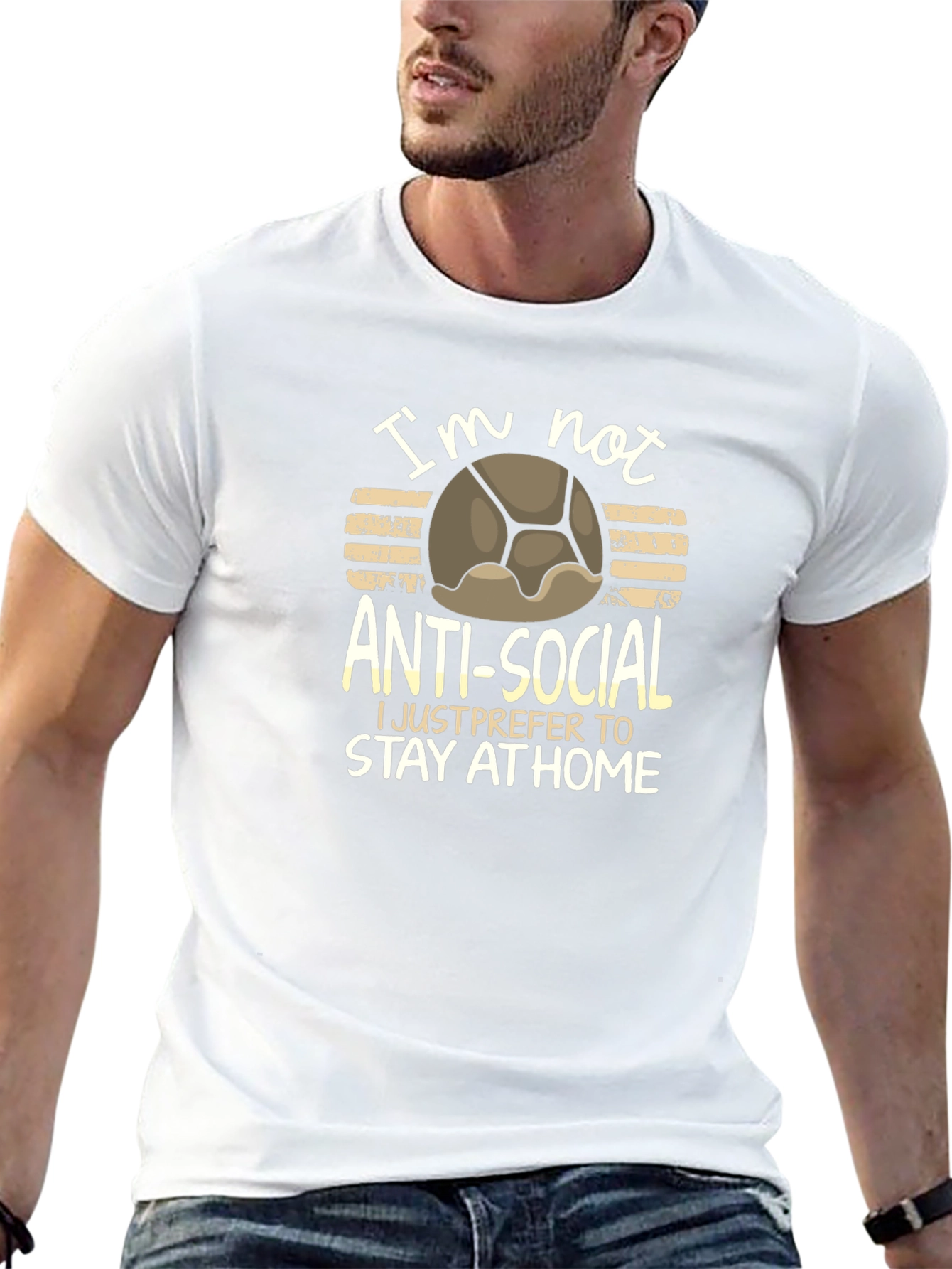 Black Anti-Social Stay at Home T-Shirt view 13