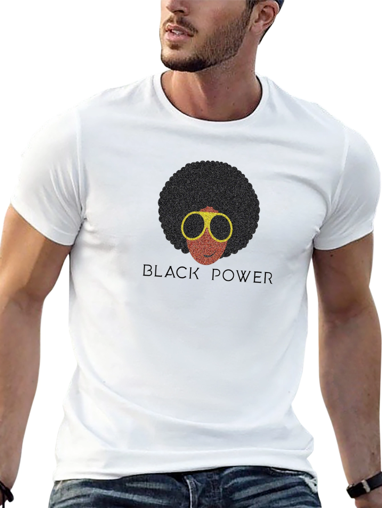 Black Power Afro T-Shirt - Retro Style - 13